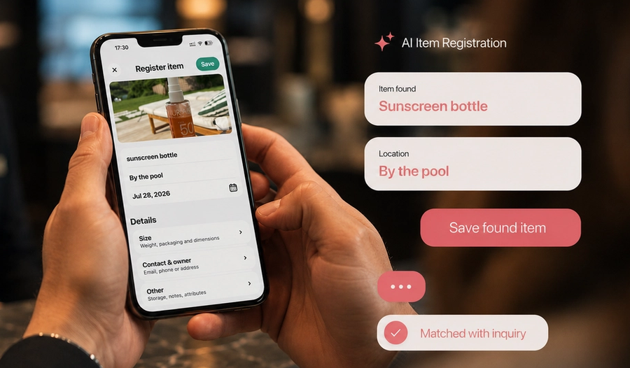 Register lost and found at Faundit for hotels