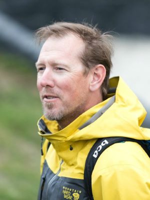 Rich Meyer in a yellow shell jacket