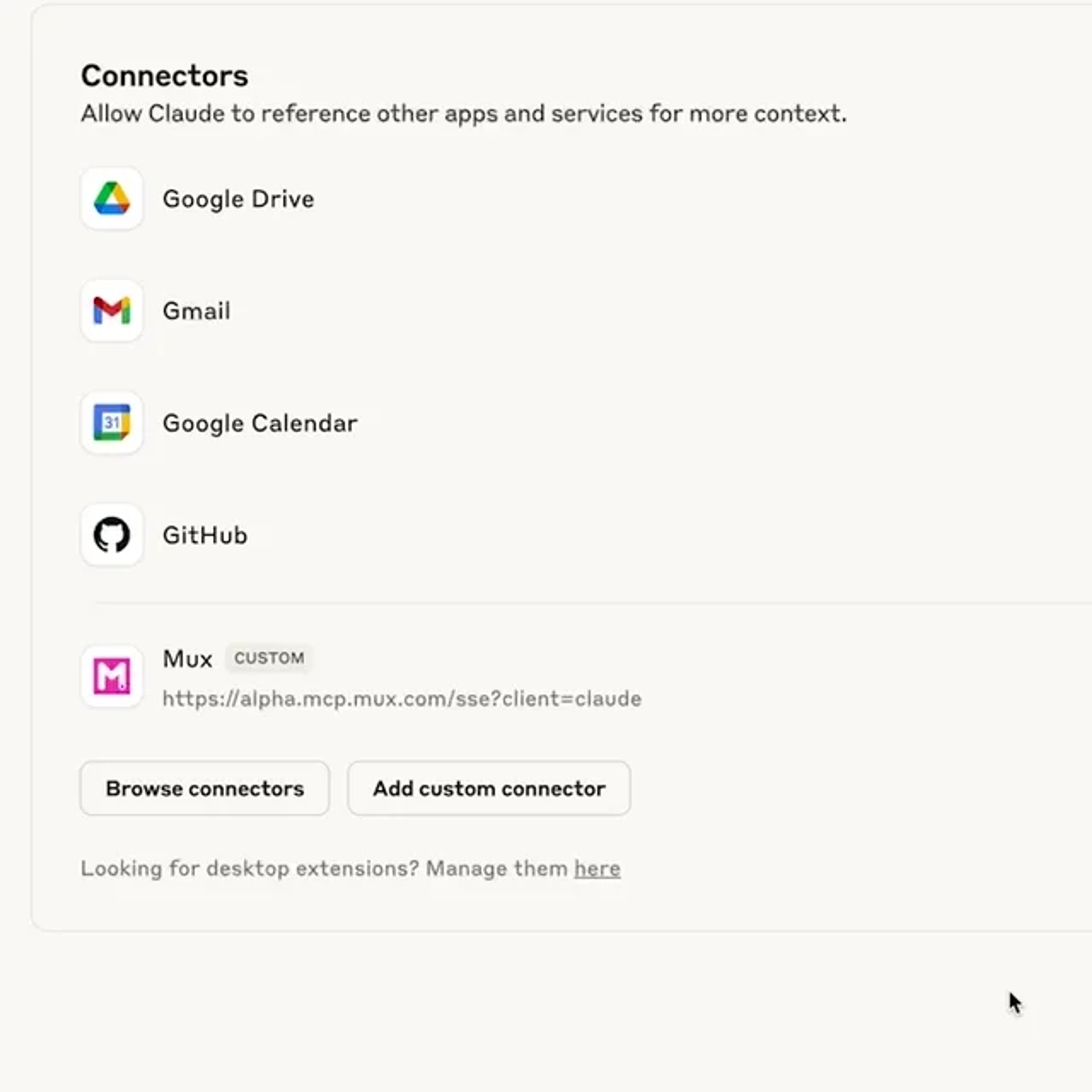 GIF that shows the oauth flow for accessing the MCP
