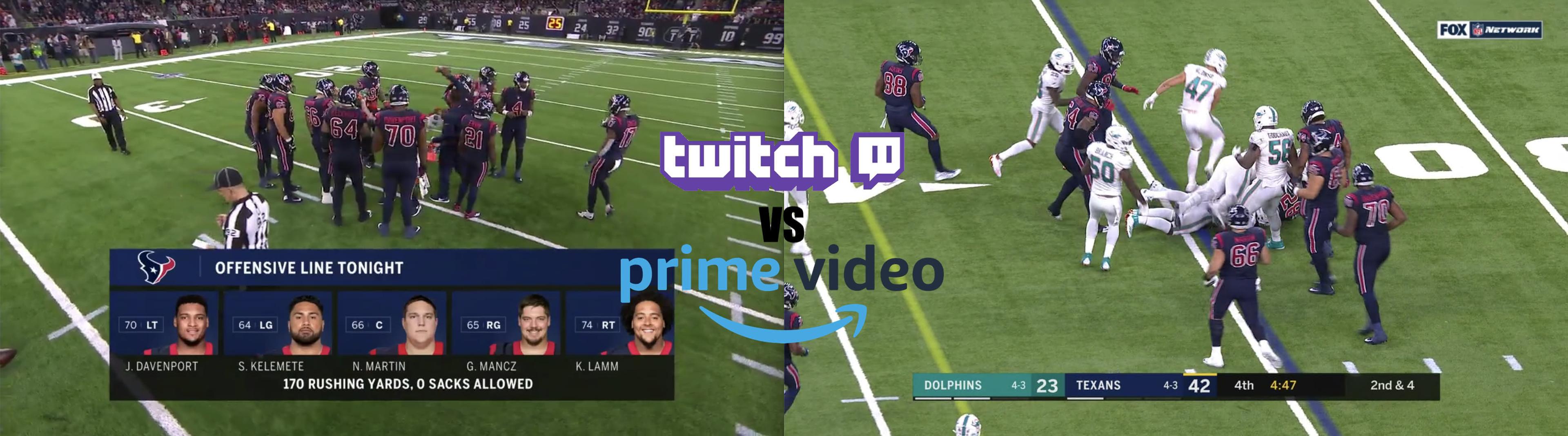 Streaming video teardown: Twitch vs. Amazon Prime for Thursday Night Football