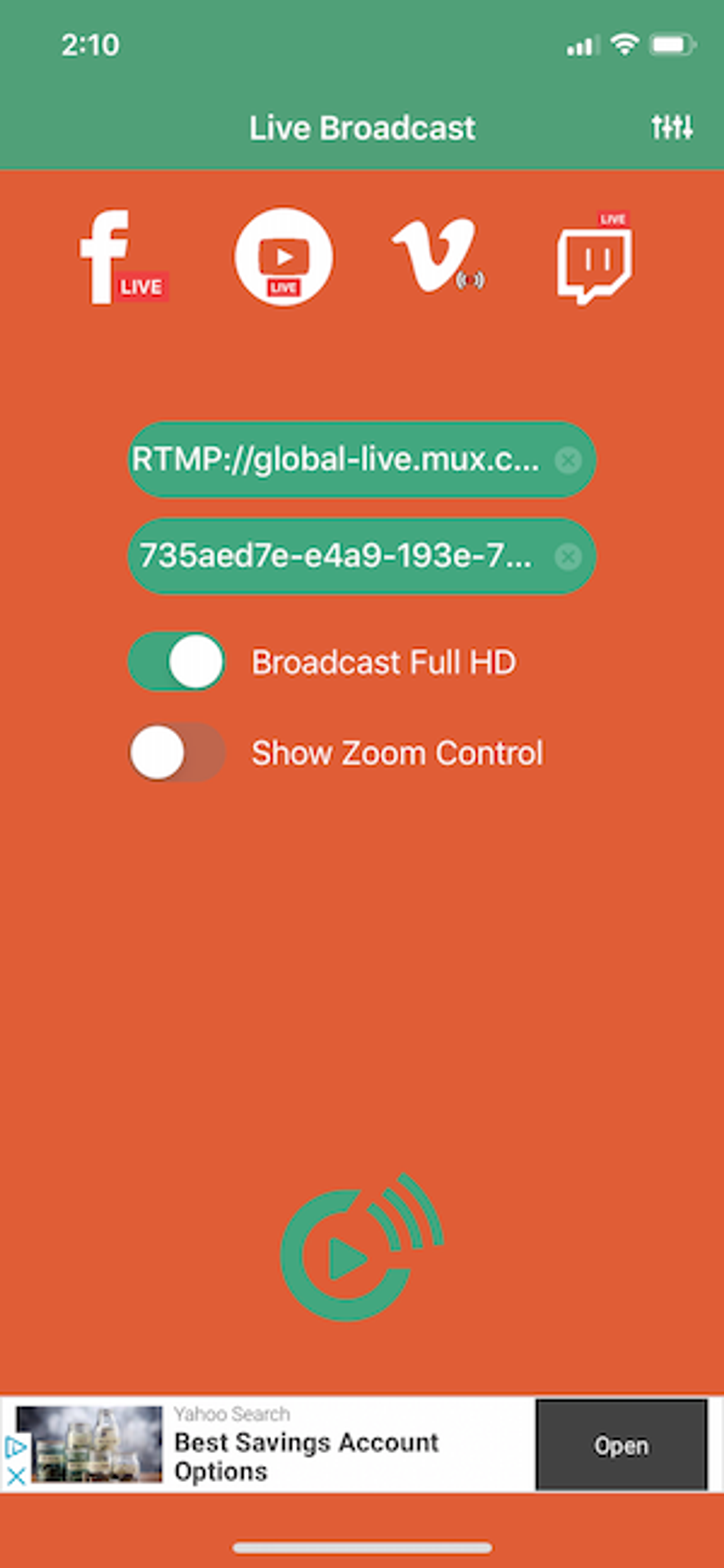 OmeTV Live Video Broadcast