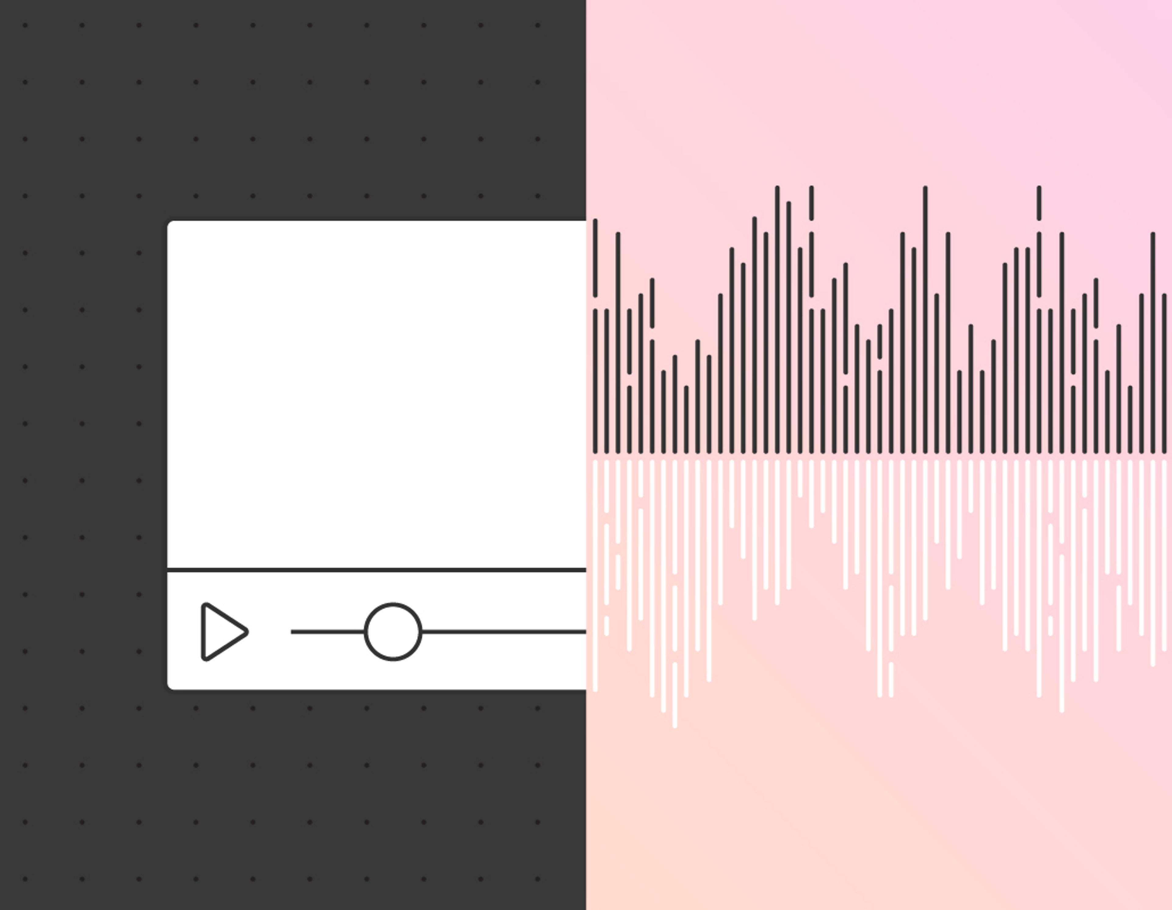 Video player and audio waveform