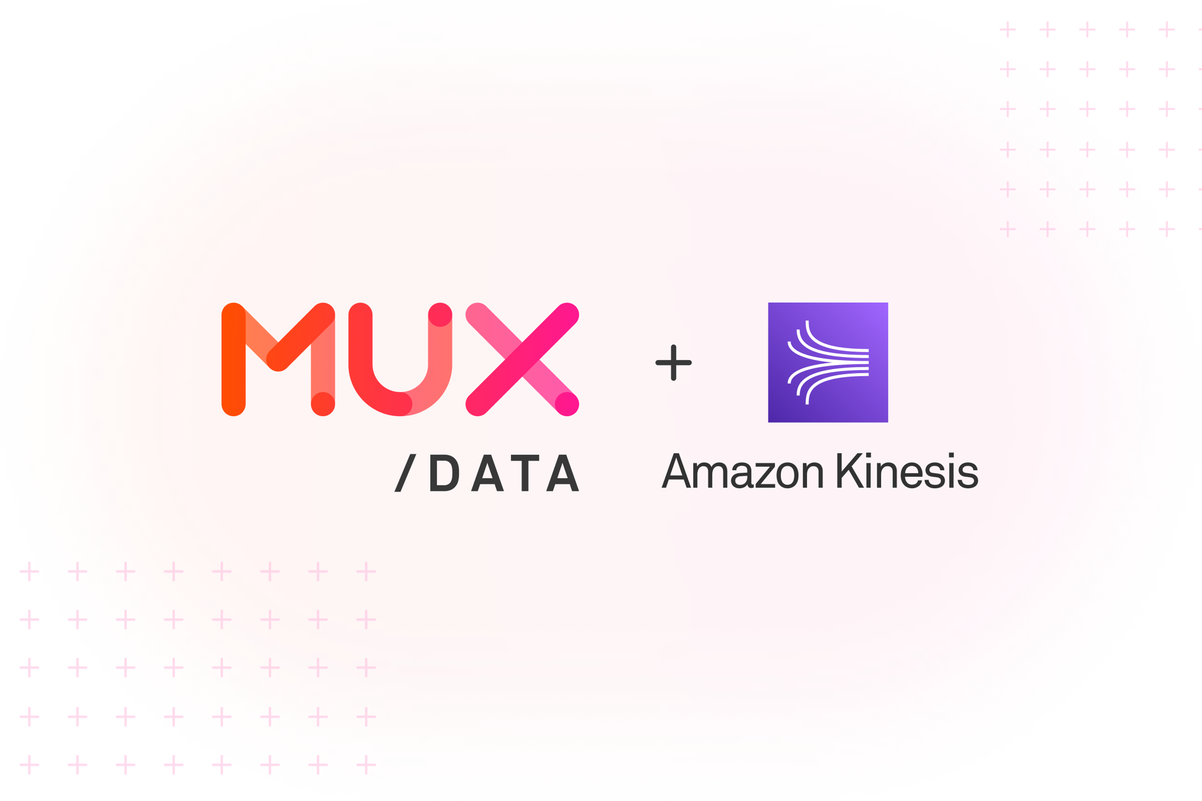 An image containing the Mux Data logo and the Amazon Kinesis logo