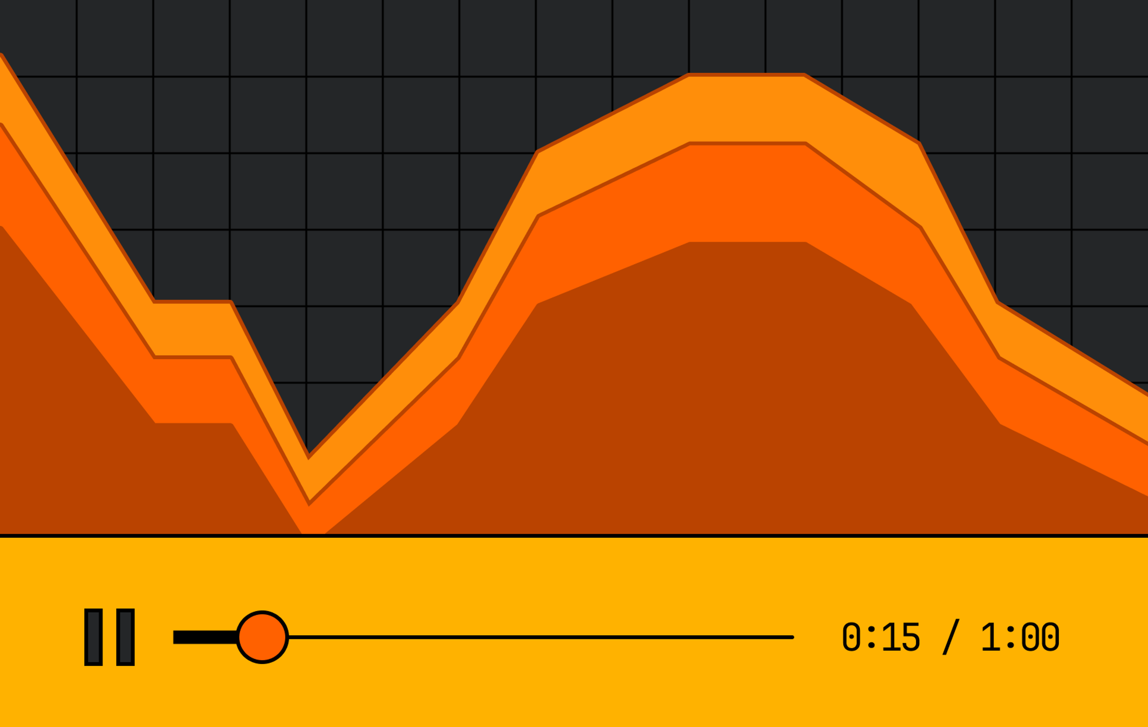 An illustration of an area map appearing in a video player window