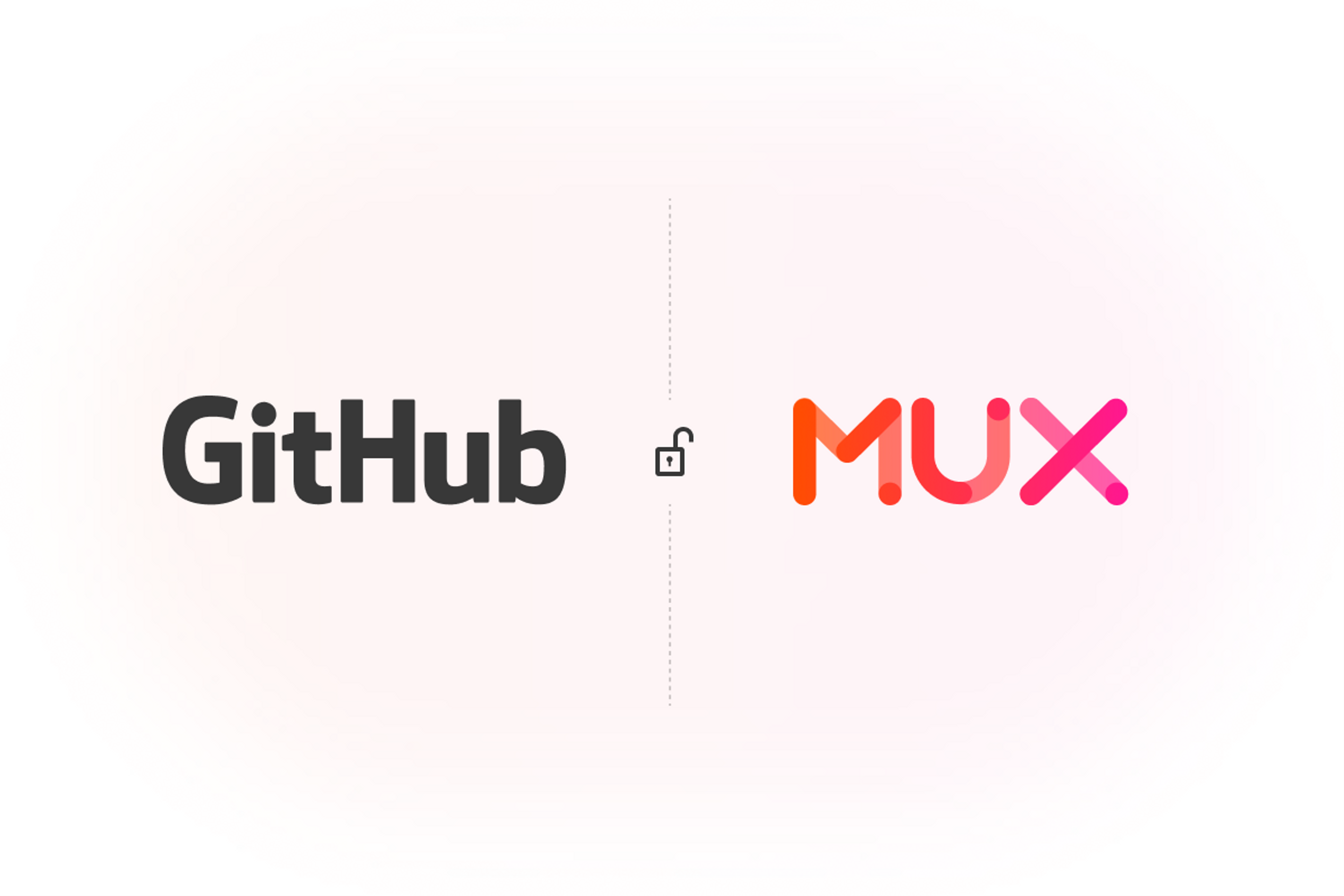 GitHub and Mux logos, with lock between them.