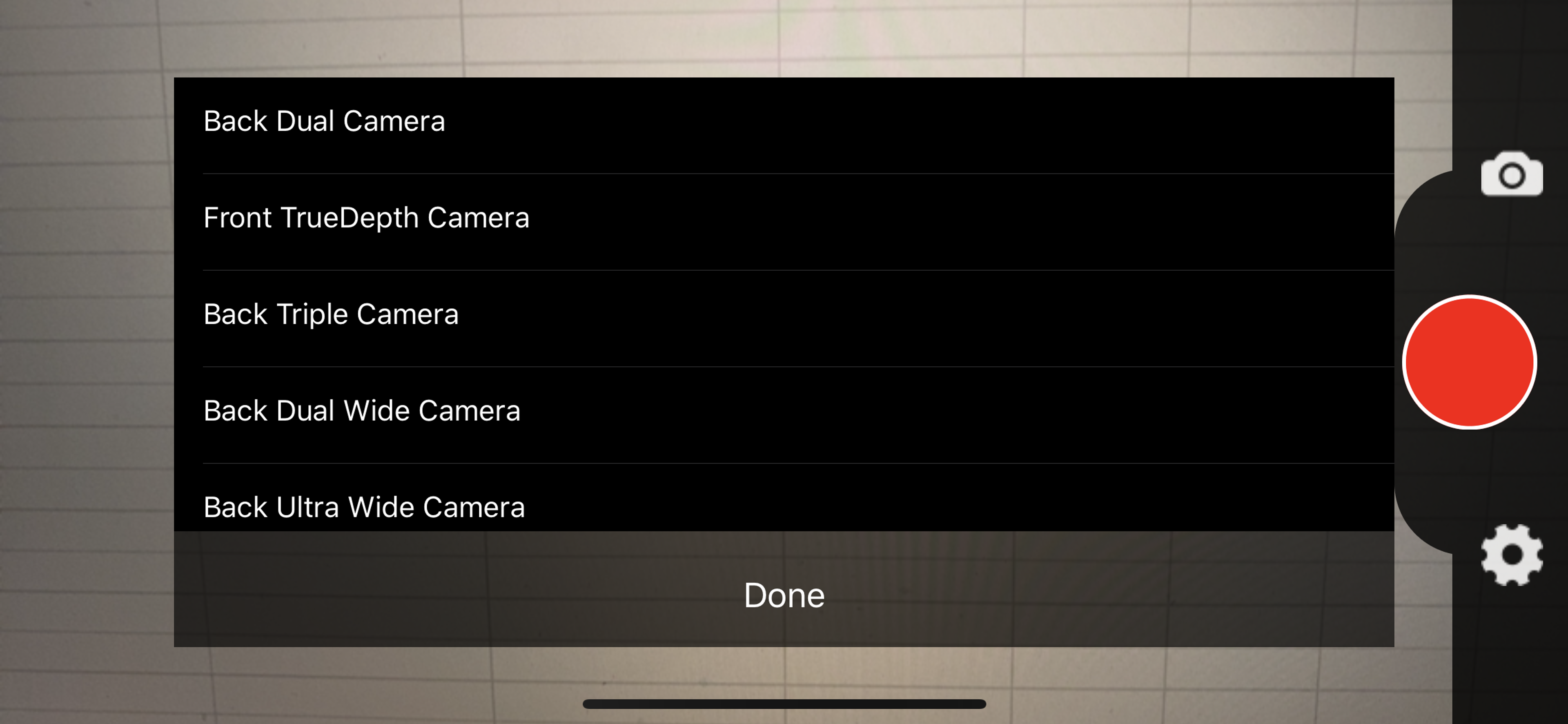 iLive camera selection