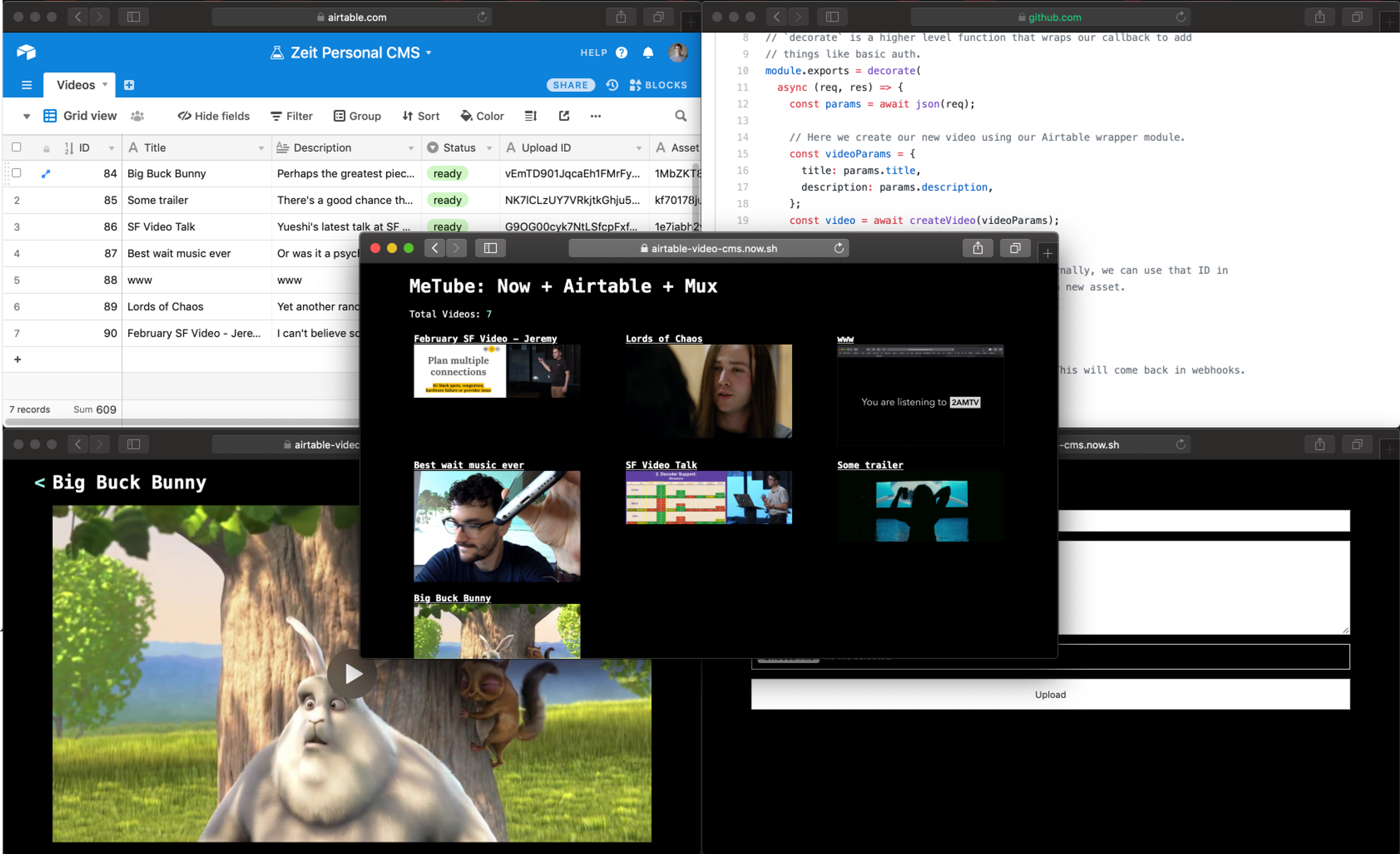 Building your own video platform: Personal CMS using Airtable and ZEIT Now