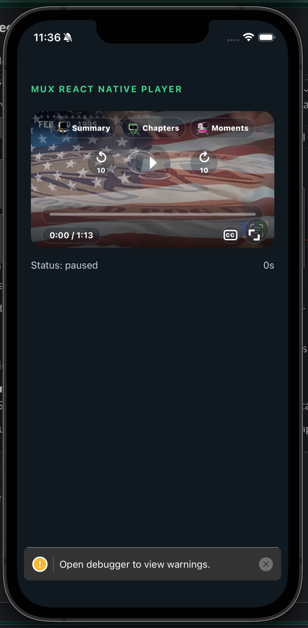 mux video player react native