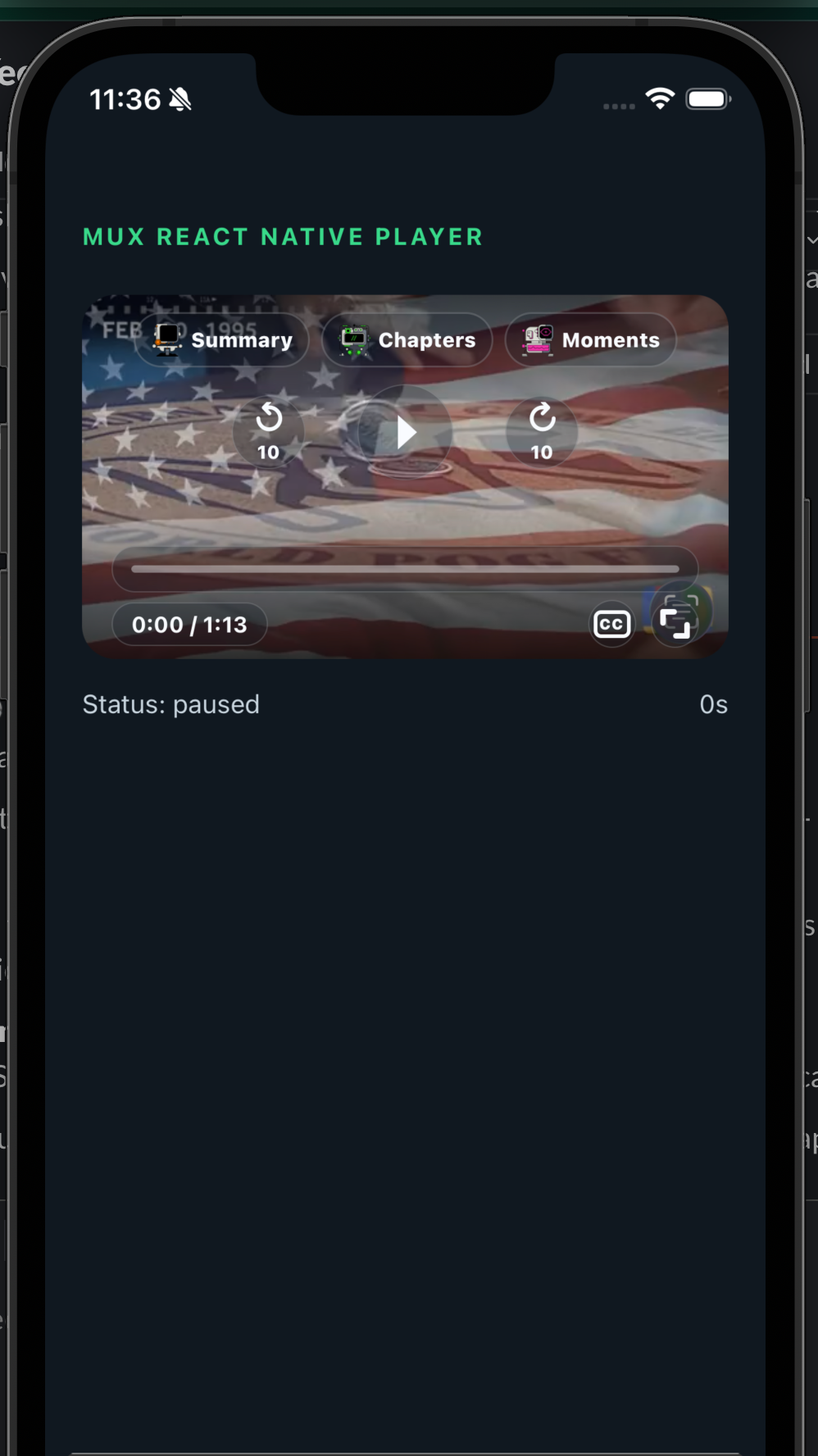 mux video player react native