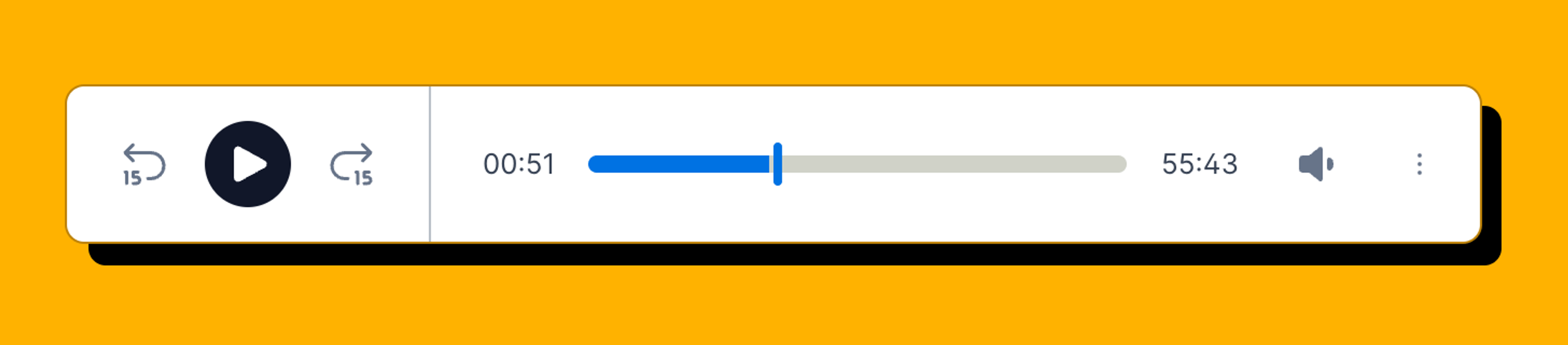 Final design of Tailwind CSS audio player