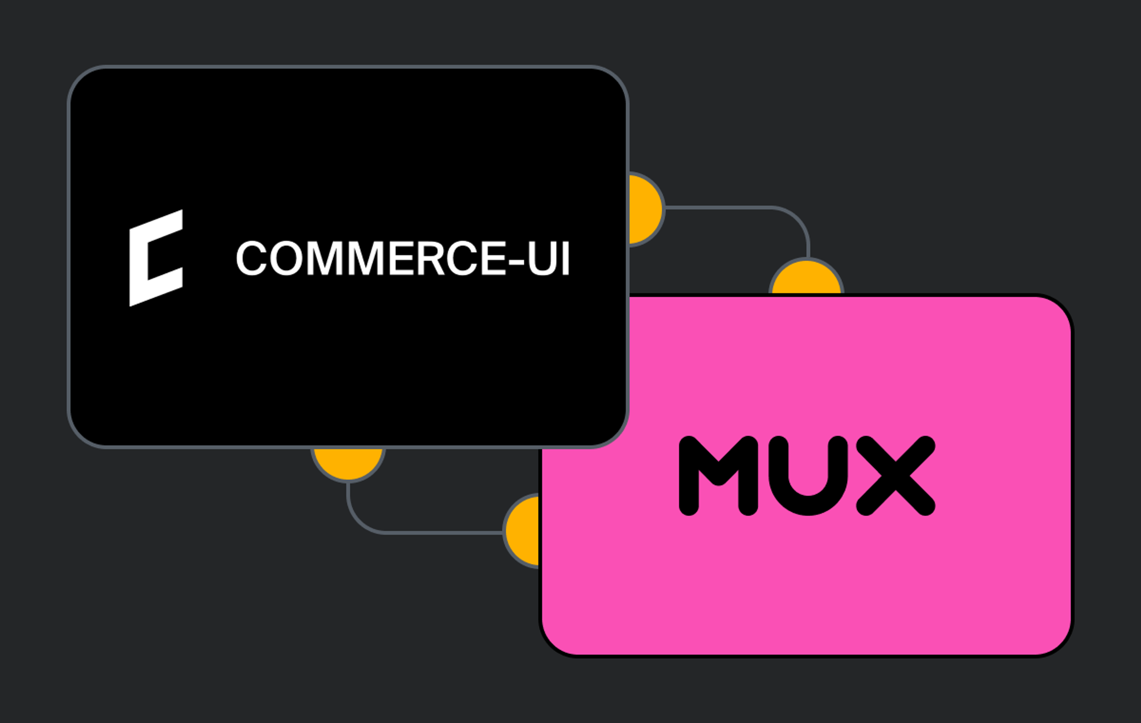 Commerce-UI and Mux logo