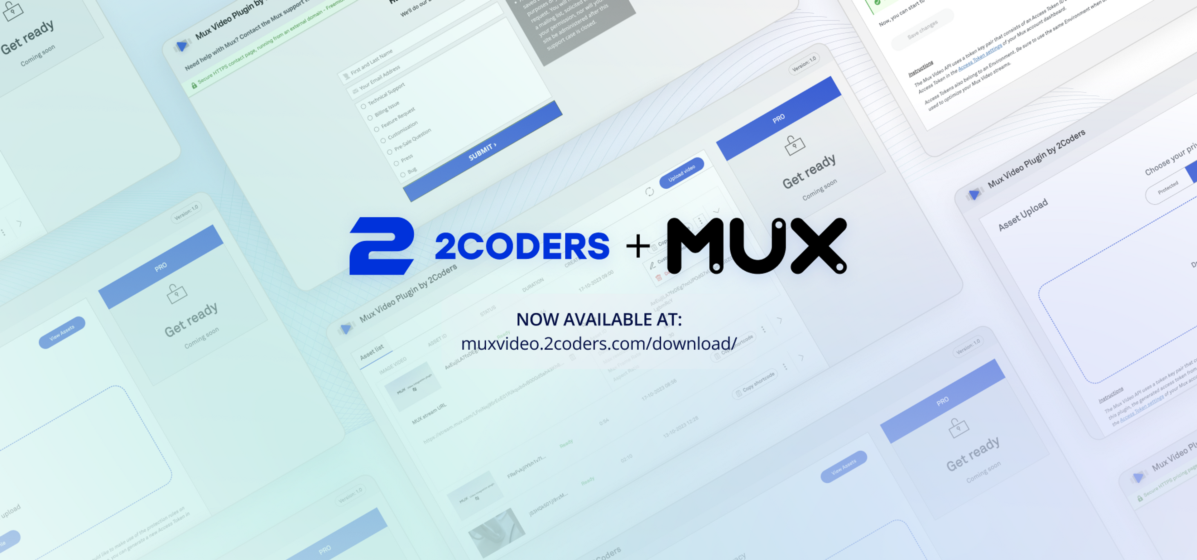 An illustration showing the 2Coders logo and the Mux logo next to each other, representing the companies' partnership.
