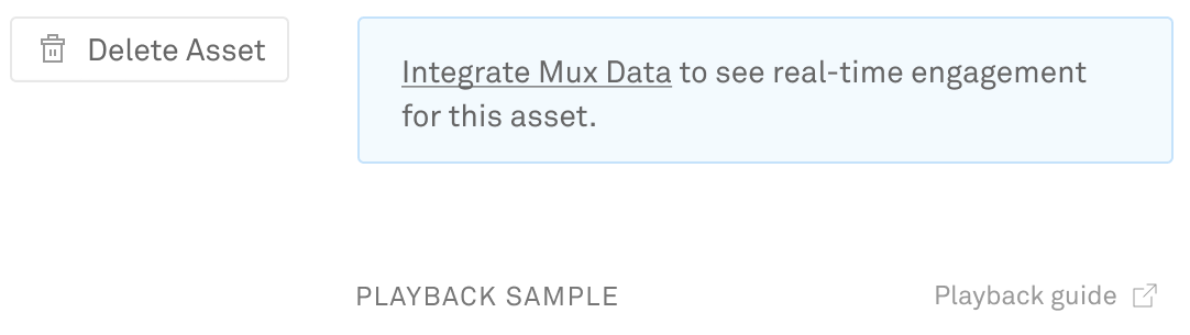 Integrate Mux Data to see real-time engagement for this asset.