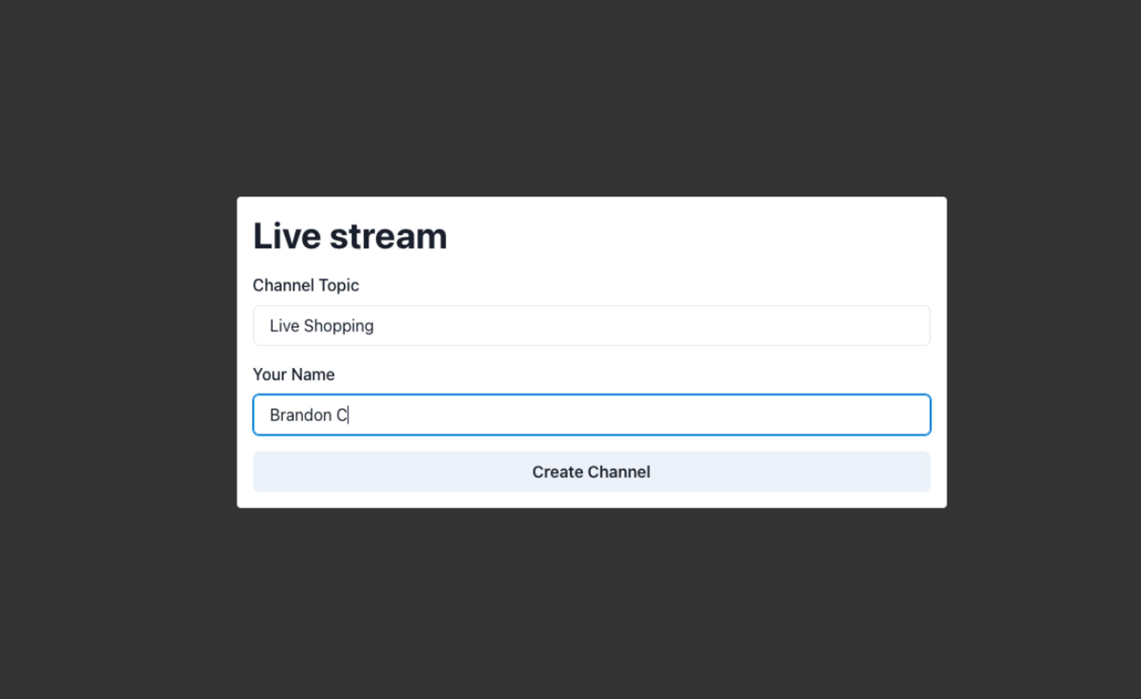 Clicking “Create Channel” will create a Mux Space and a Live Stream object. 