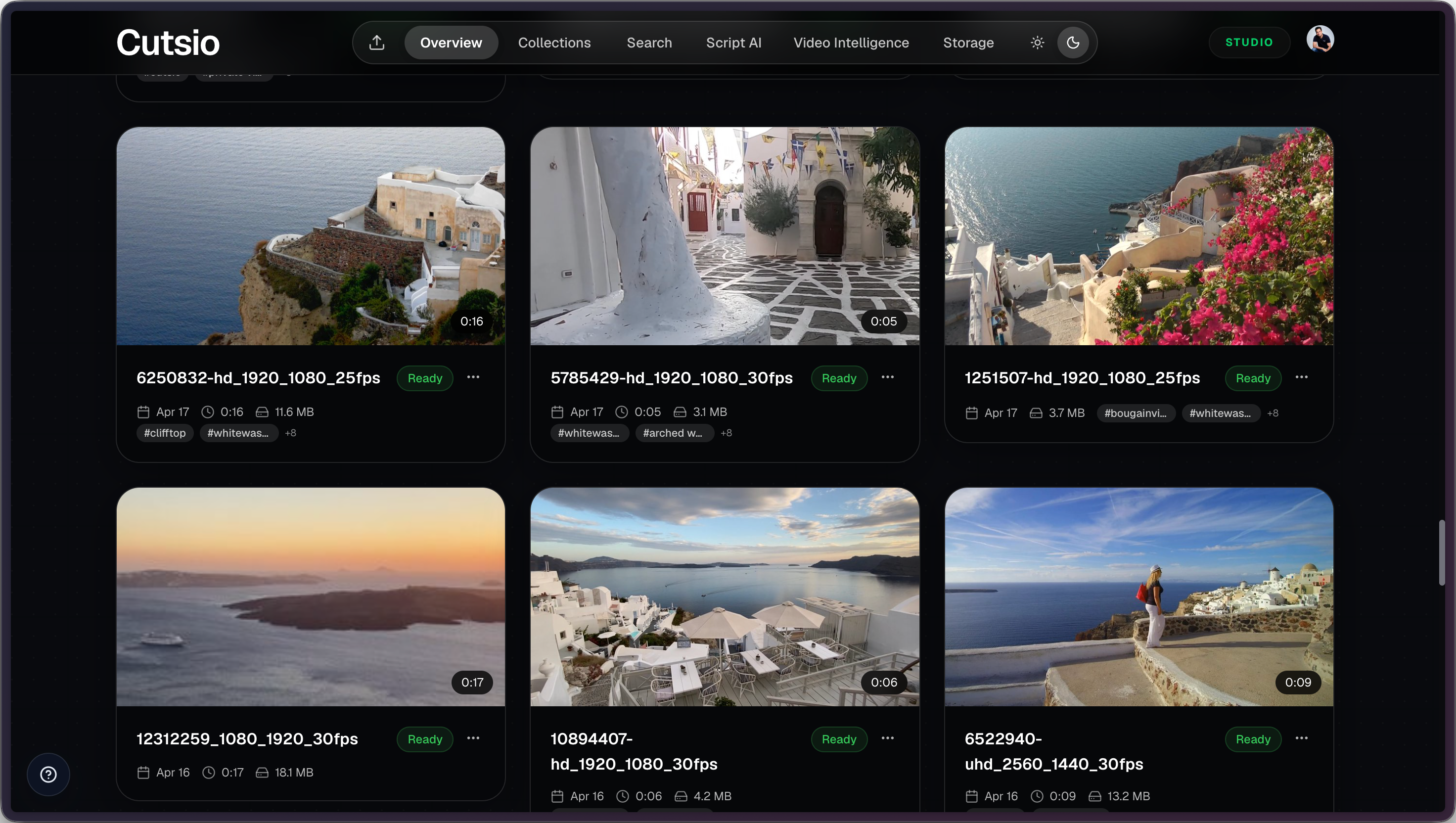 Videos on Cutsio site