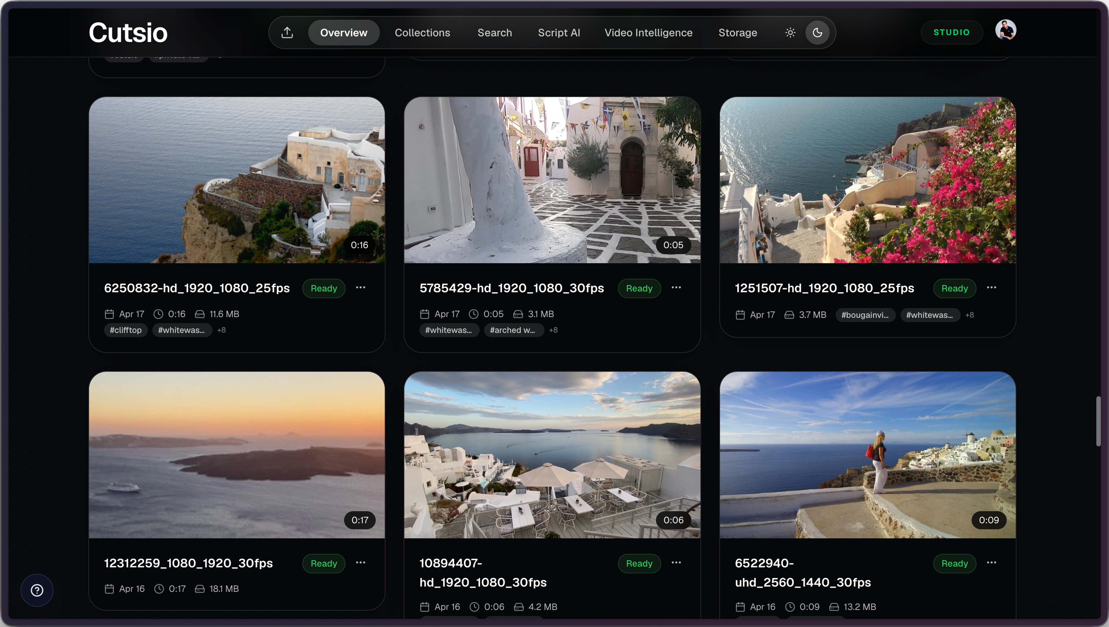 Videos on Cutsio site