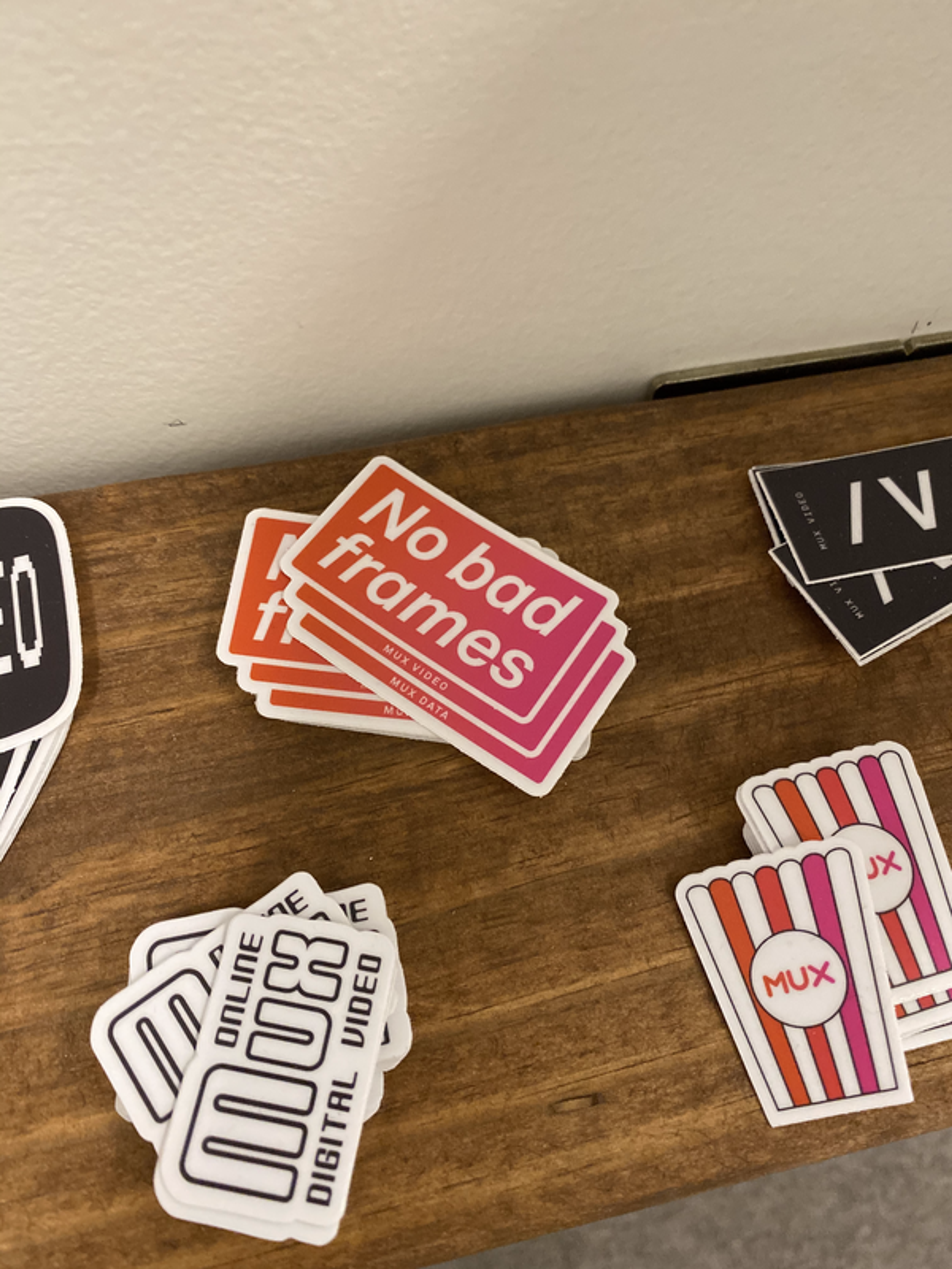 Image of Mux branded stickers