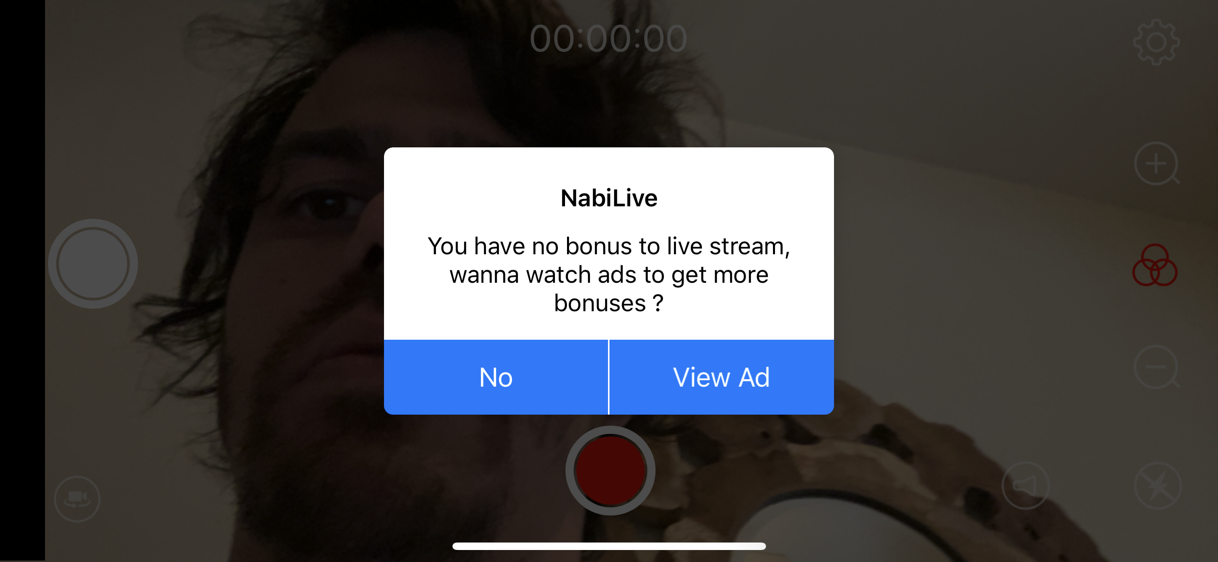 Nabi Live screenshot watch ads
