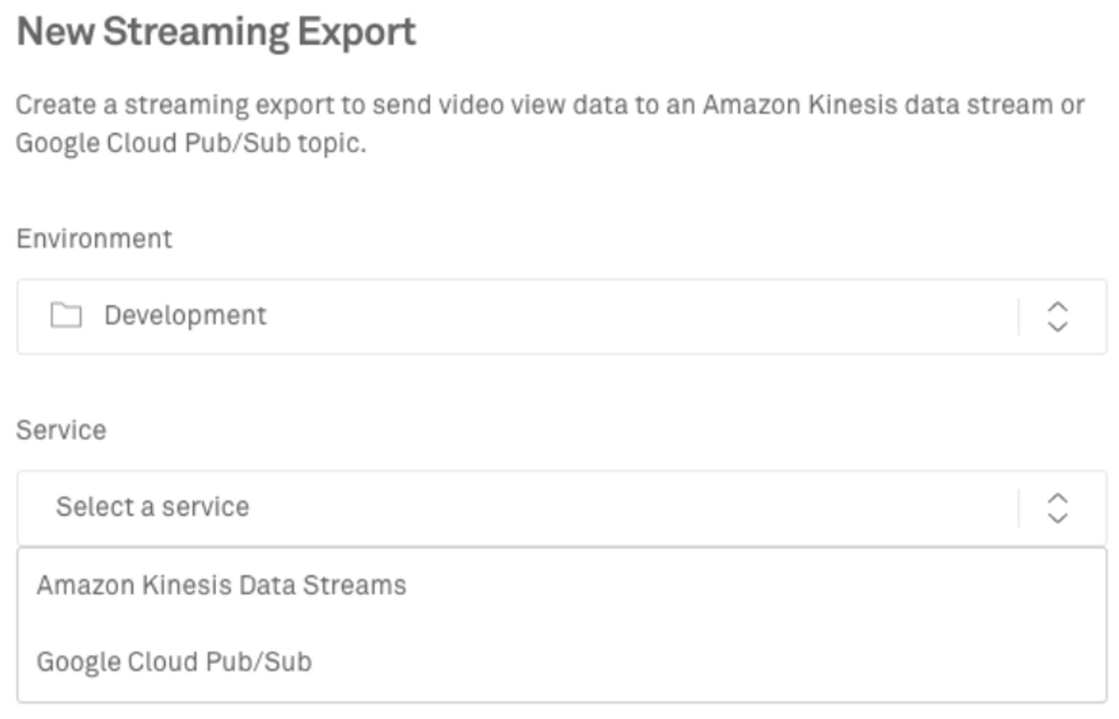 Image of new streaming export setup
