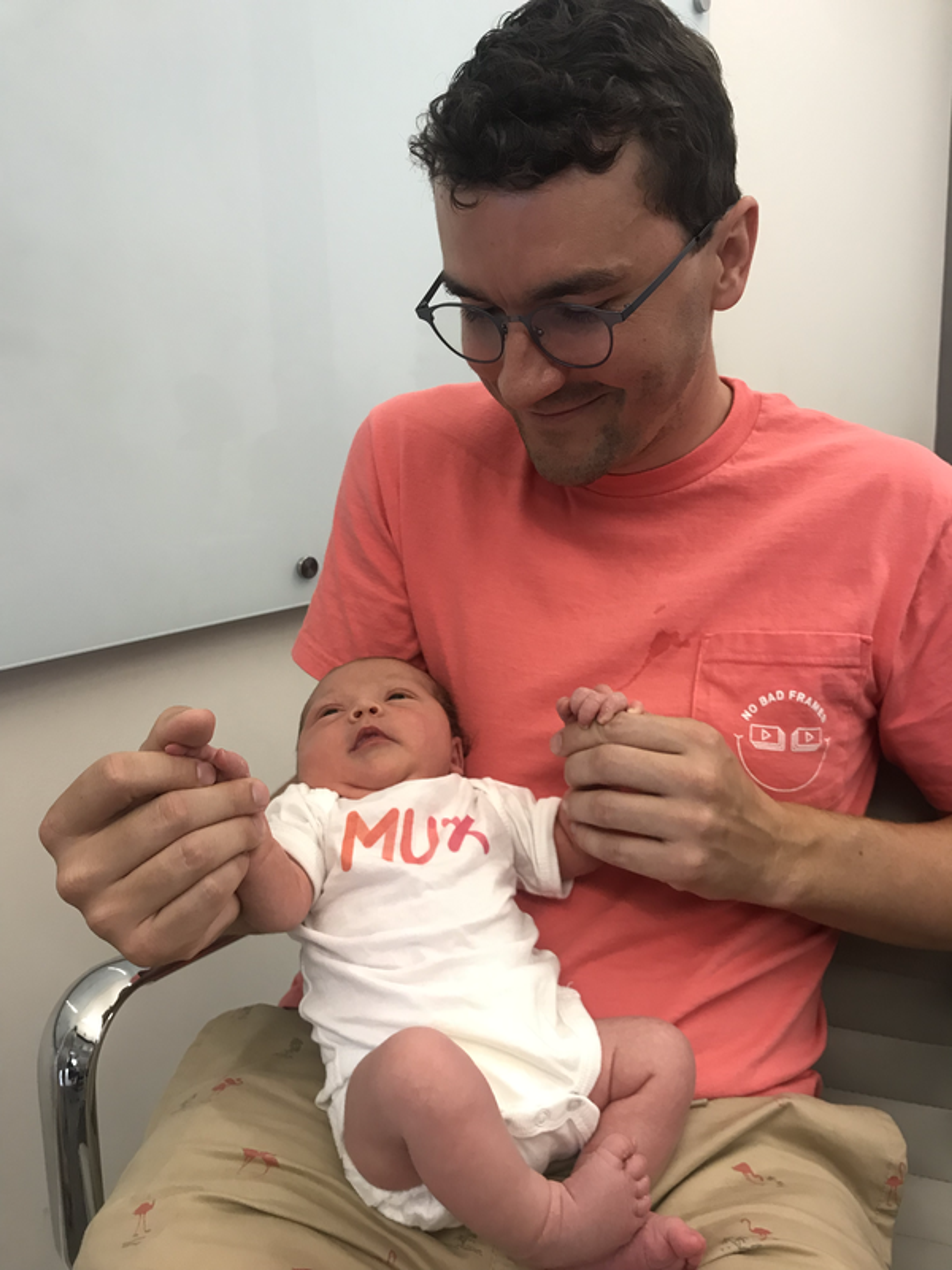 Image of a baby in Mux clothing