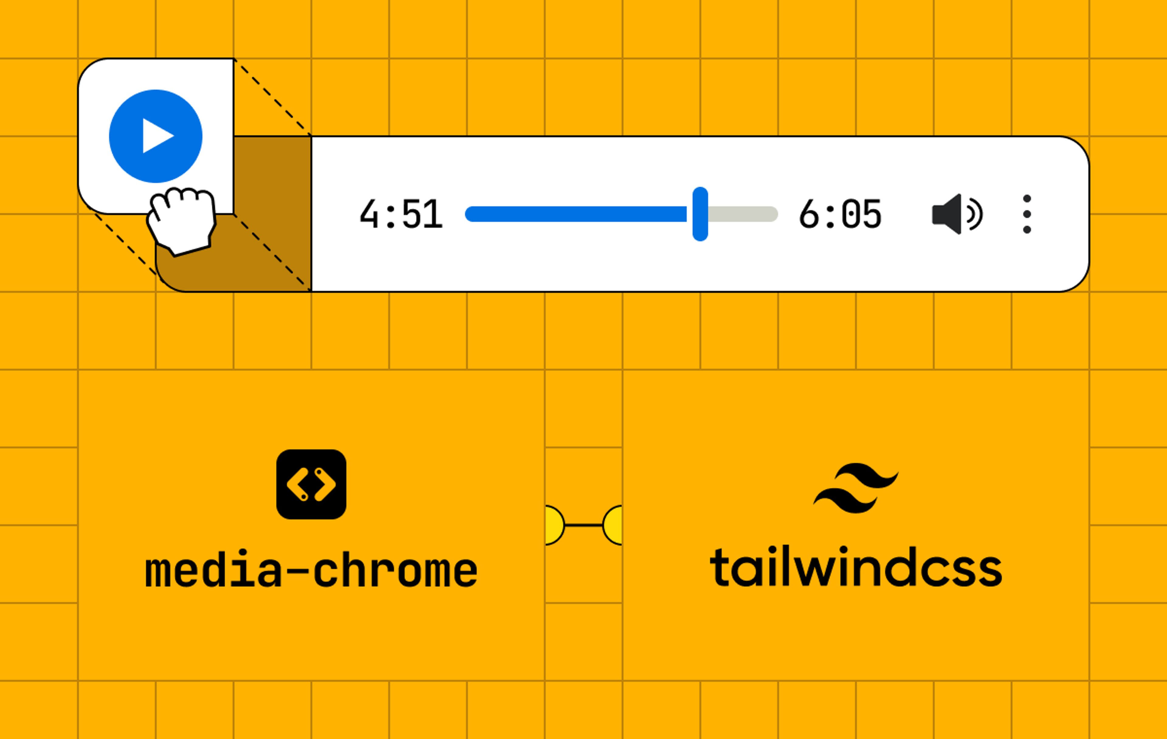 Media Chrome Tailwind CSS audio player