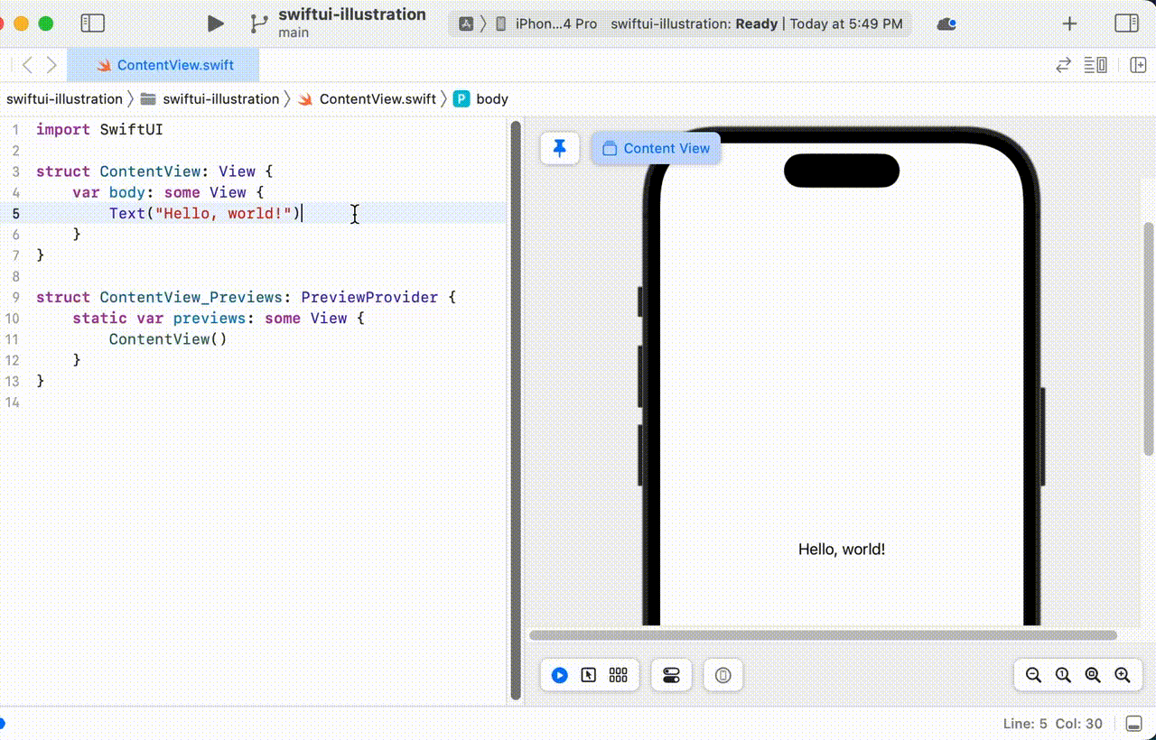 Setting styles on views with a preview in Xcode