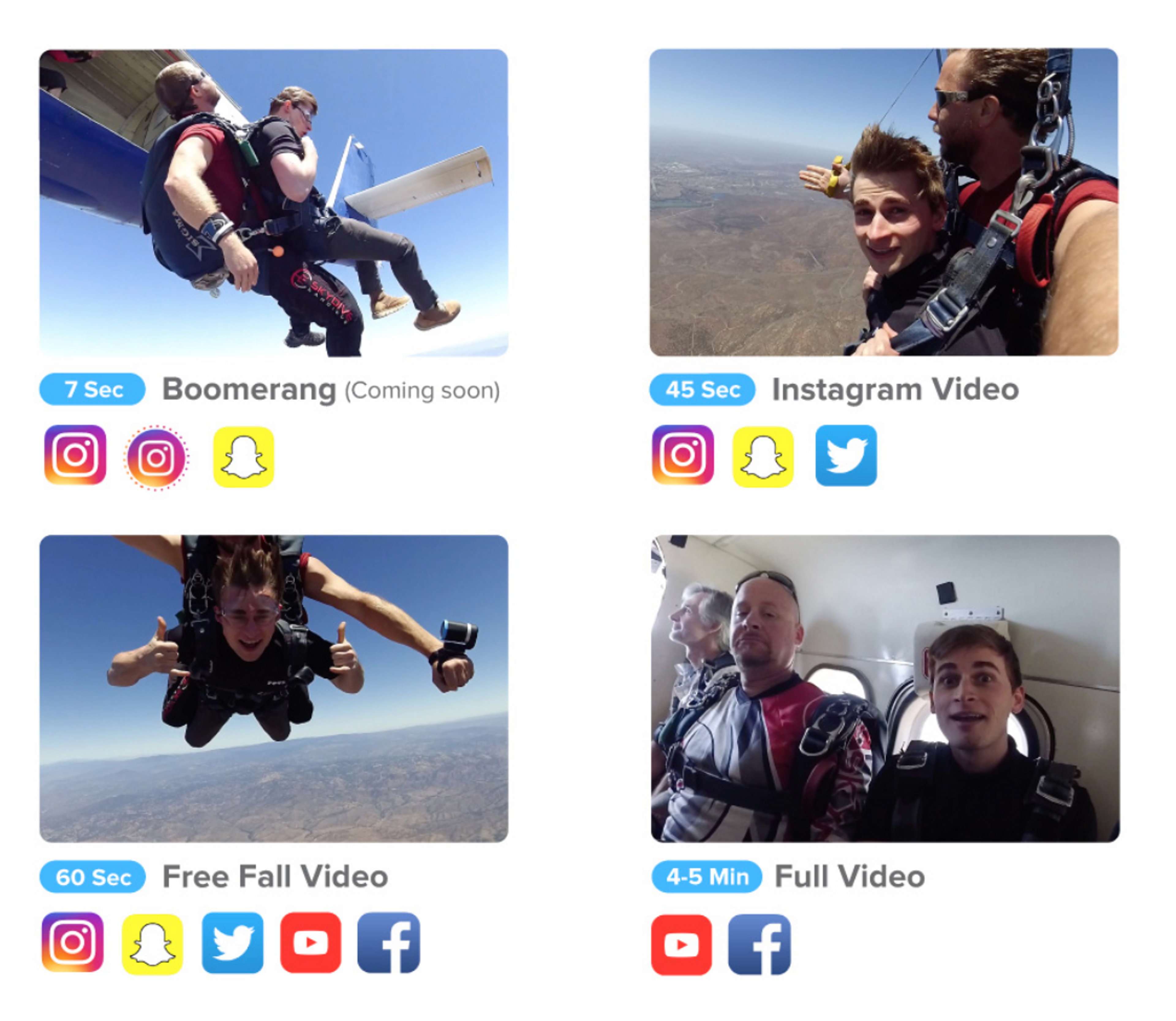 Videos optimized for sharing