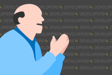 An illustration of Steve Ballmer saying "developers, developersl, developers"