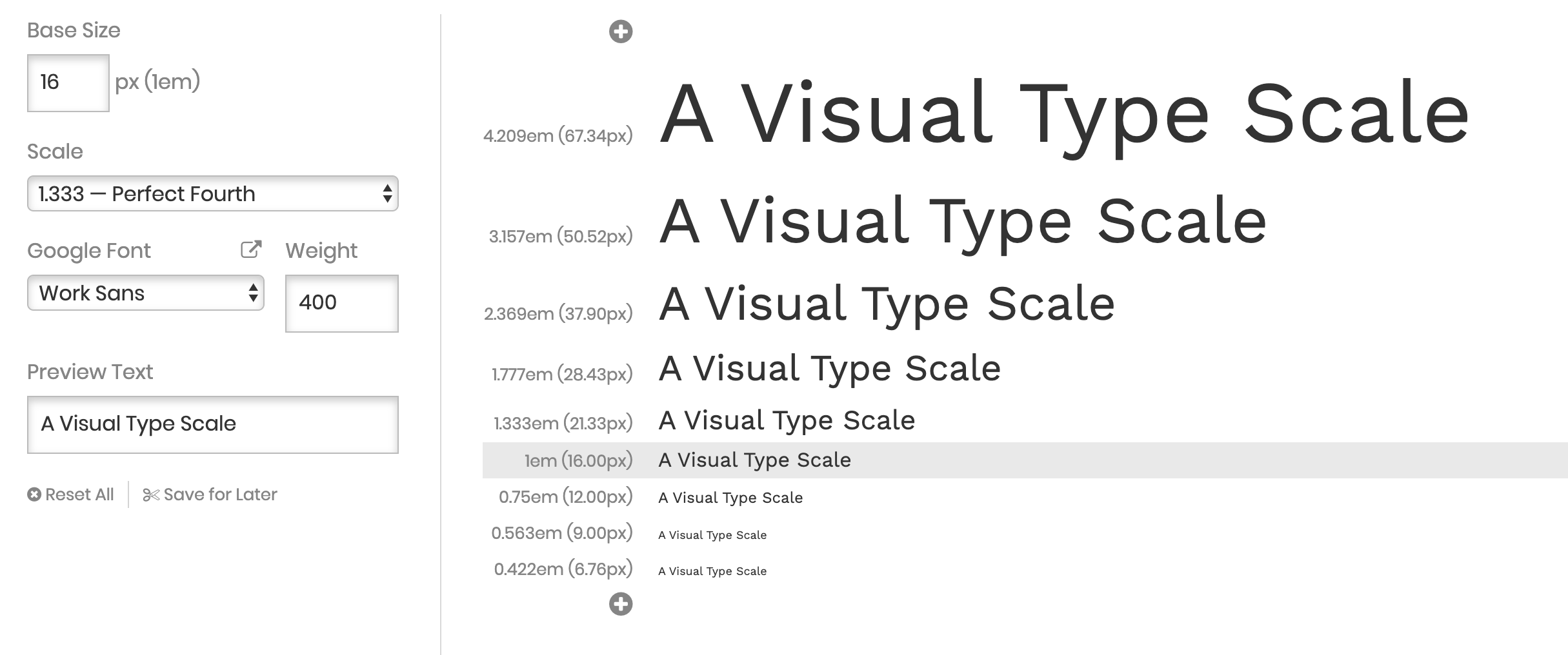 visual type scale example