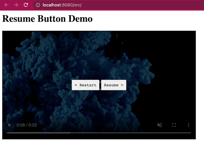 A demonstration of the recallable playback WebComponent in action