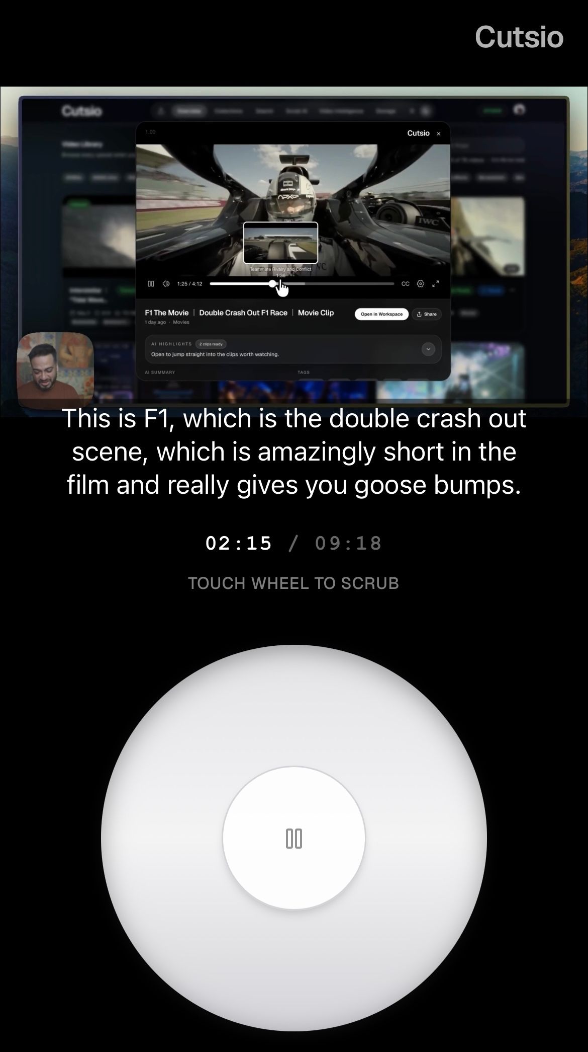 Cutsio's iPod style video player