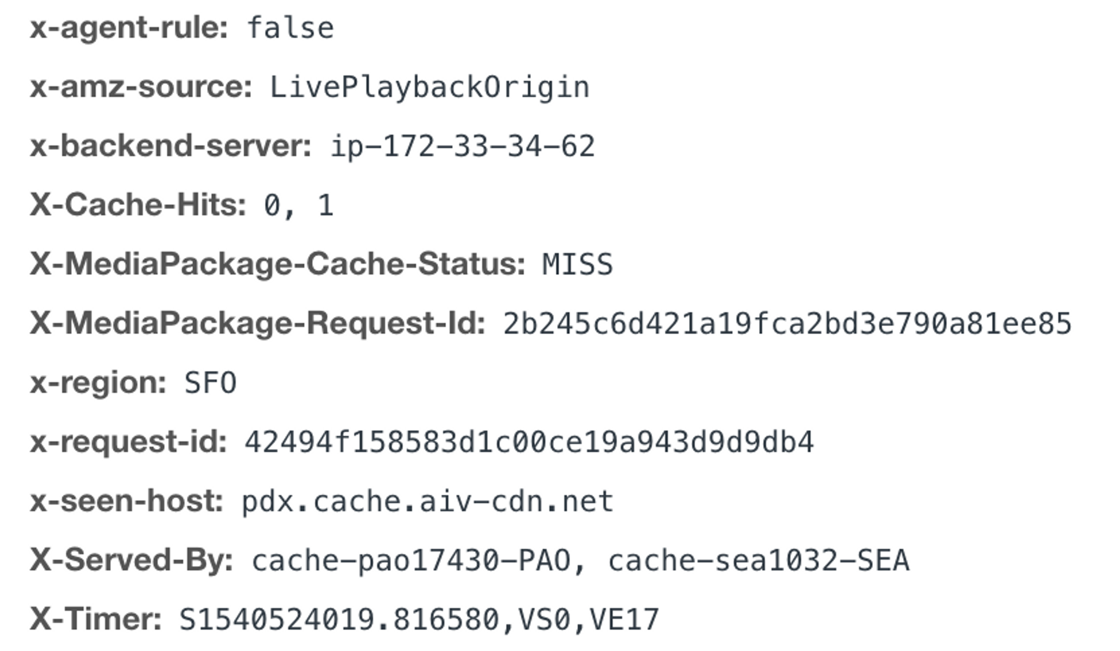 Image showing various HTTP headers and their values