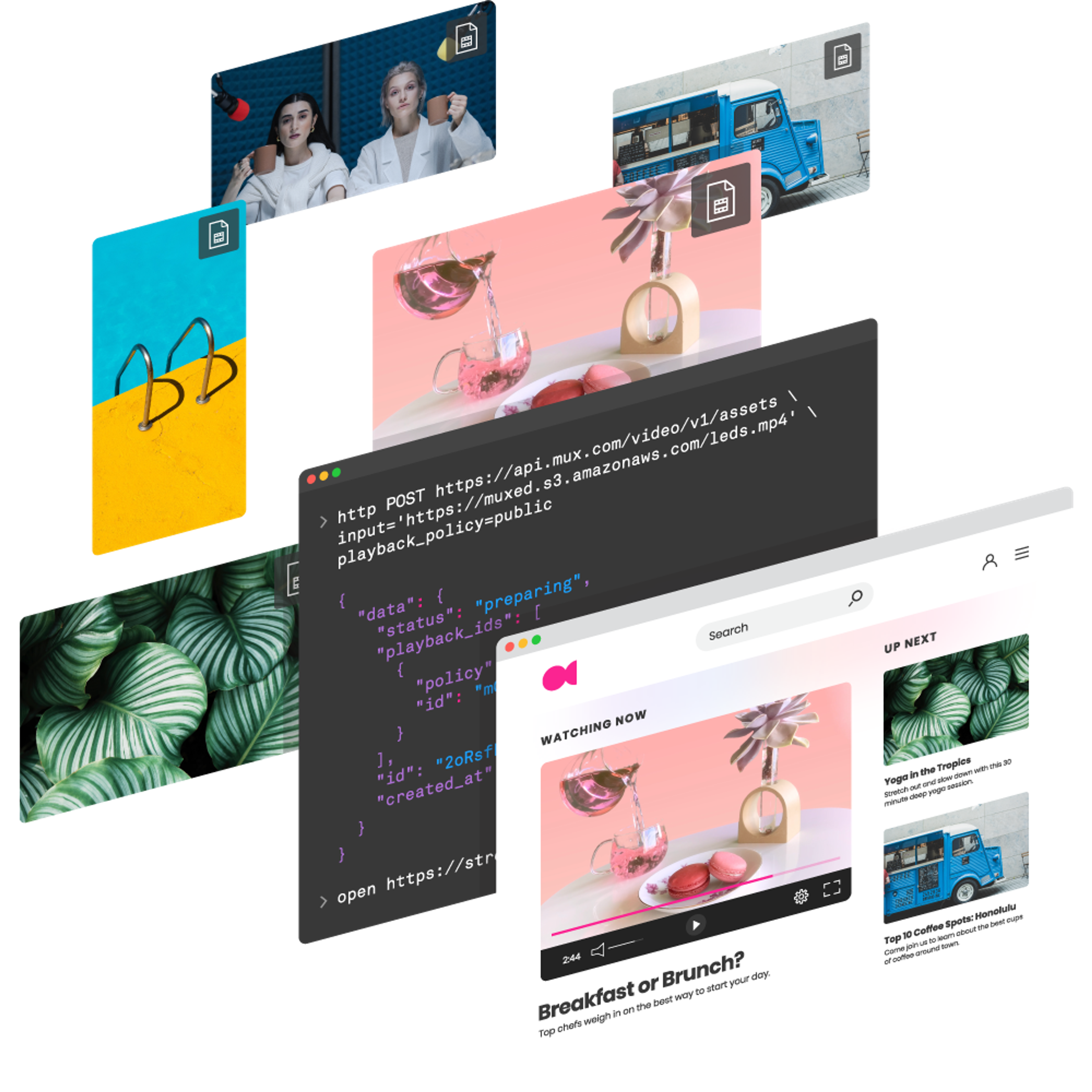 video experiences on screen with Mux's API