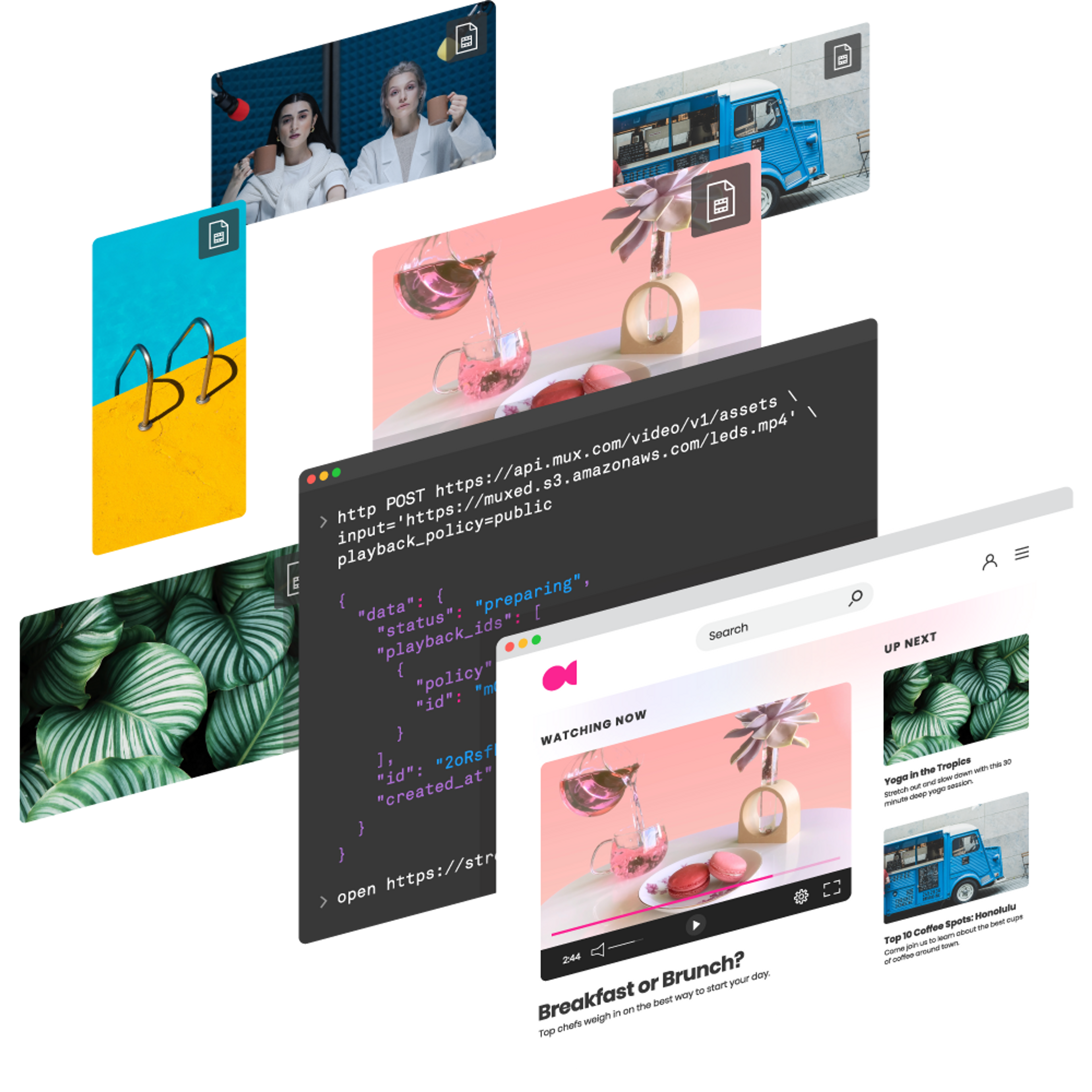 video experiences on screen with Mux's API