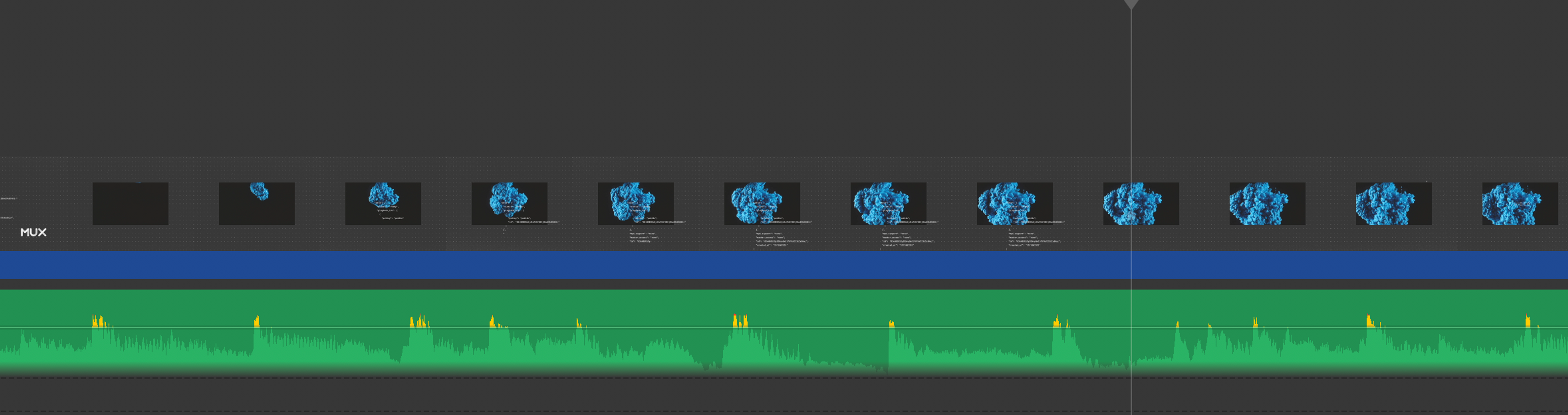 An image of an example audio visual timeline