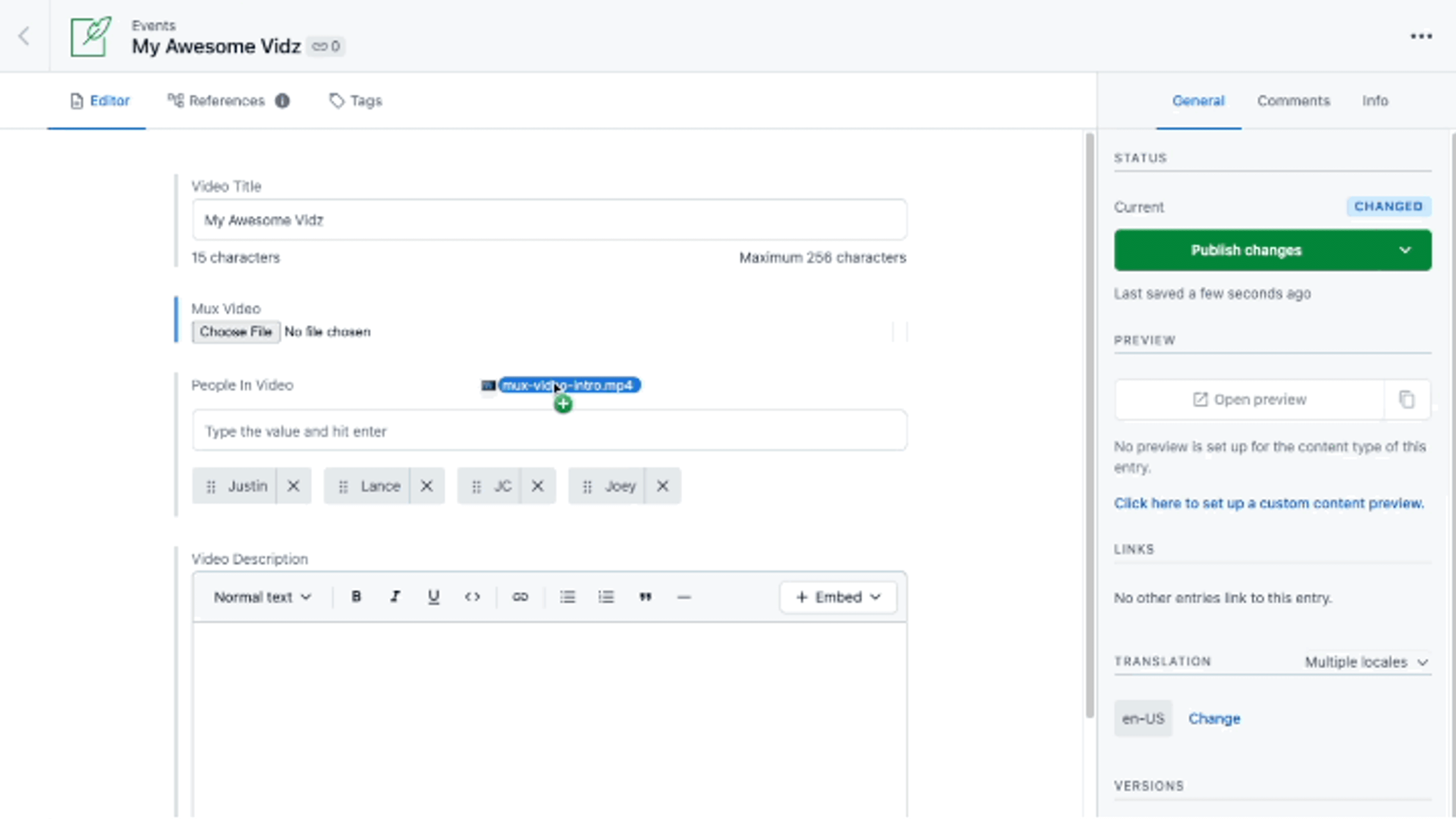 Contentful UI upload example