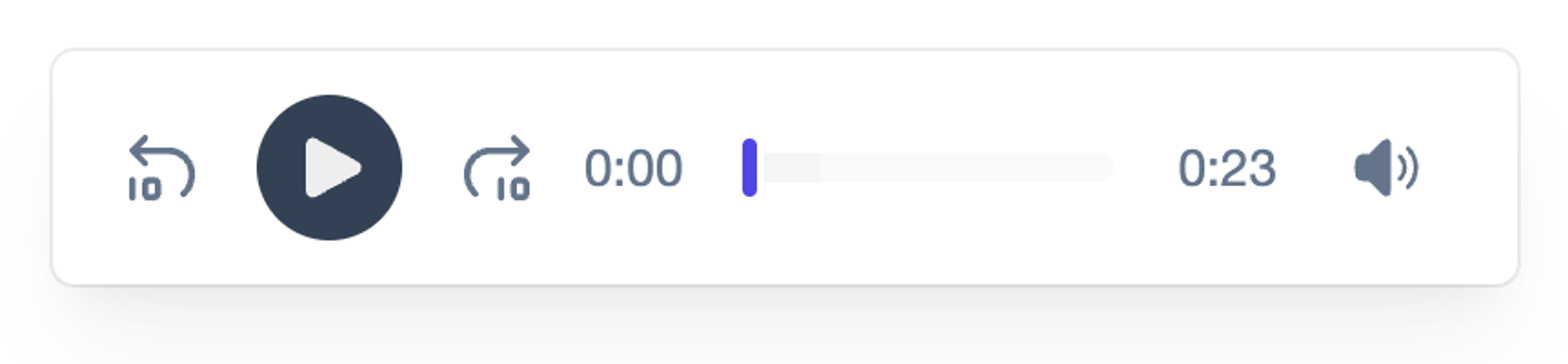 Media Chrome audio player with Tailwind CSS styles