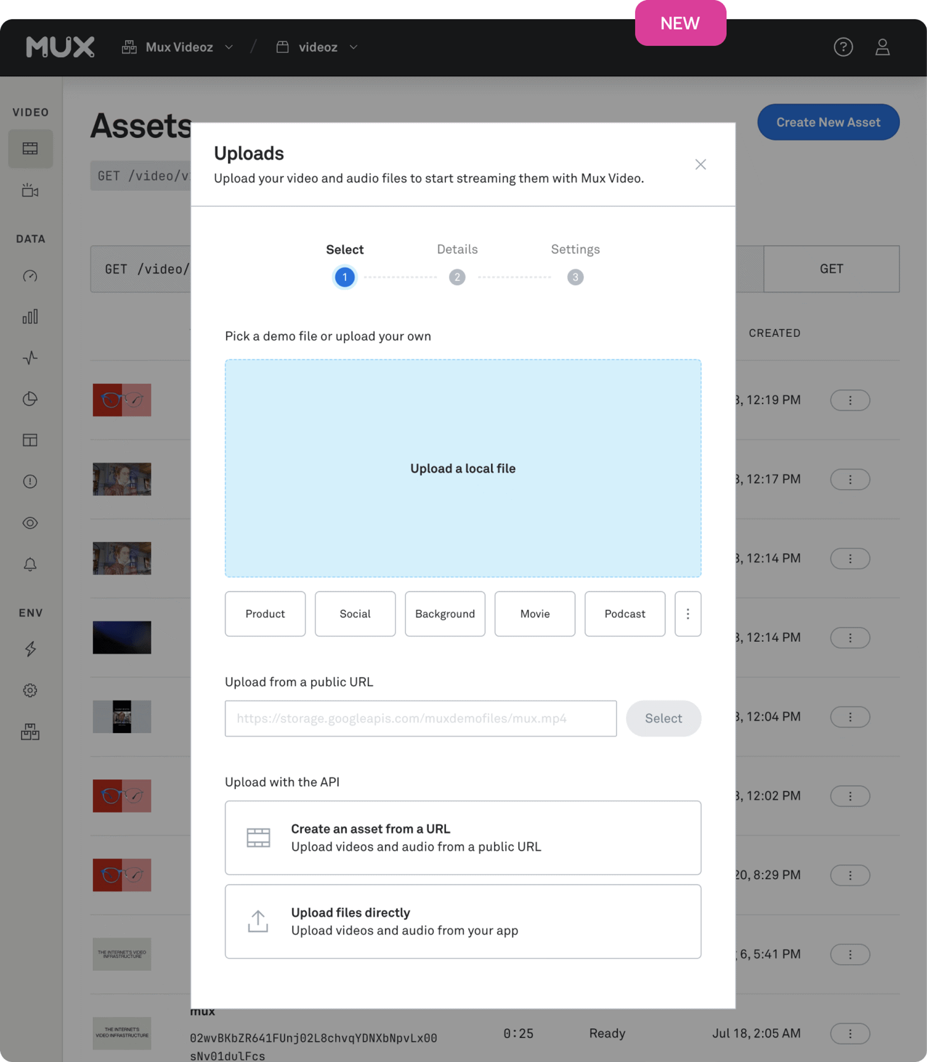 GIF switching between old and new uploader