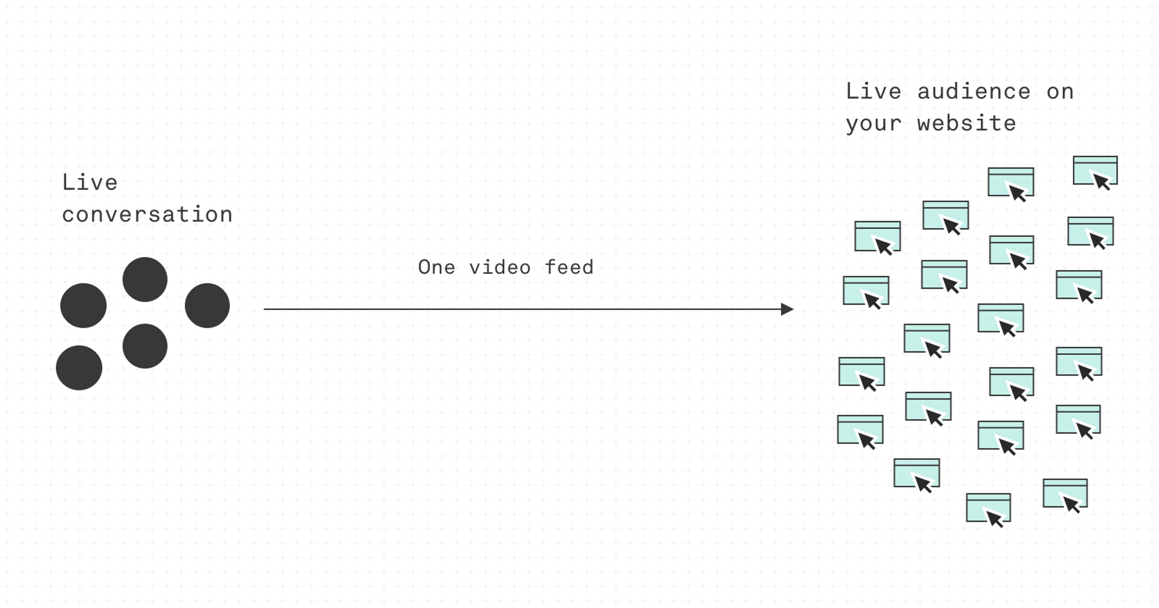 online conference diagram - one to many