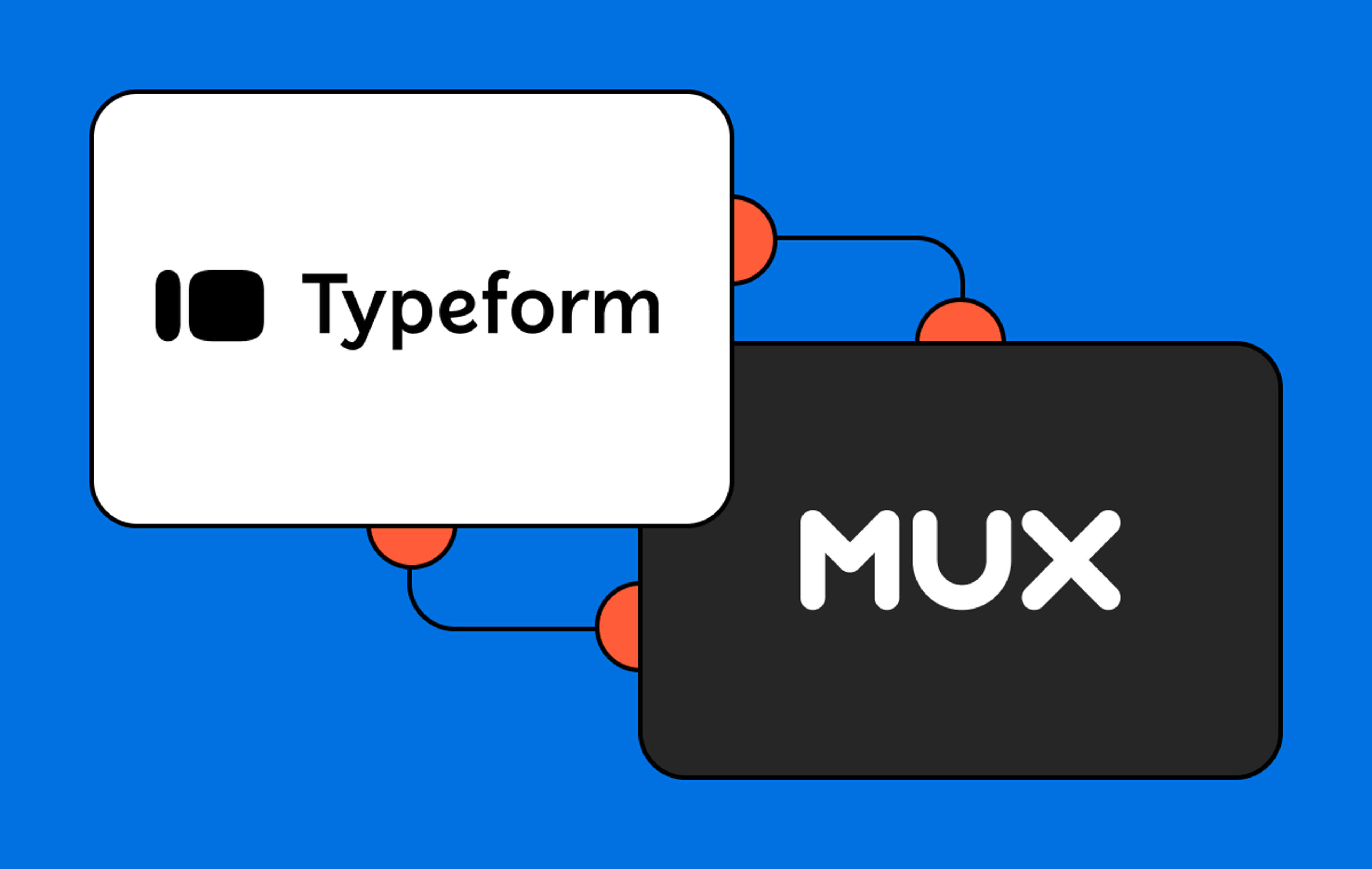 Typeform logo and Mux logo