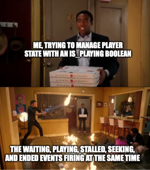 Meme illustrating the challenges of video