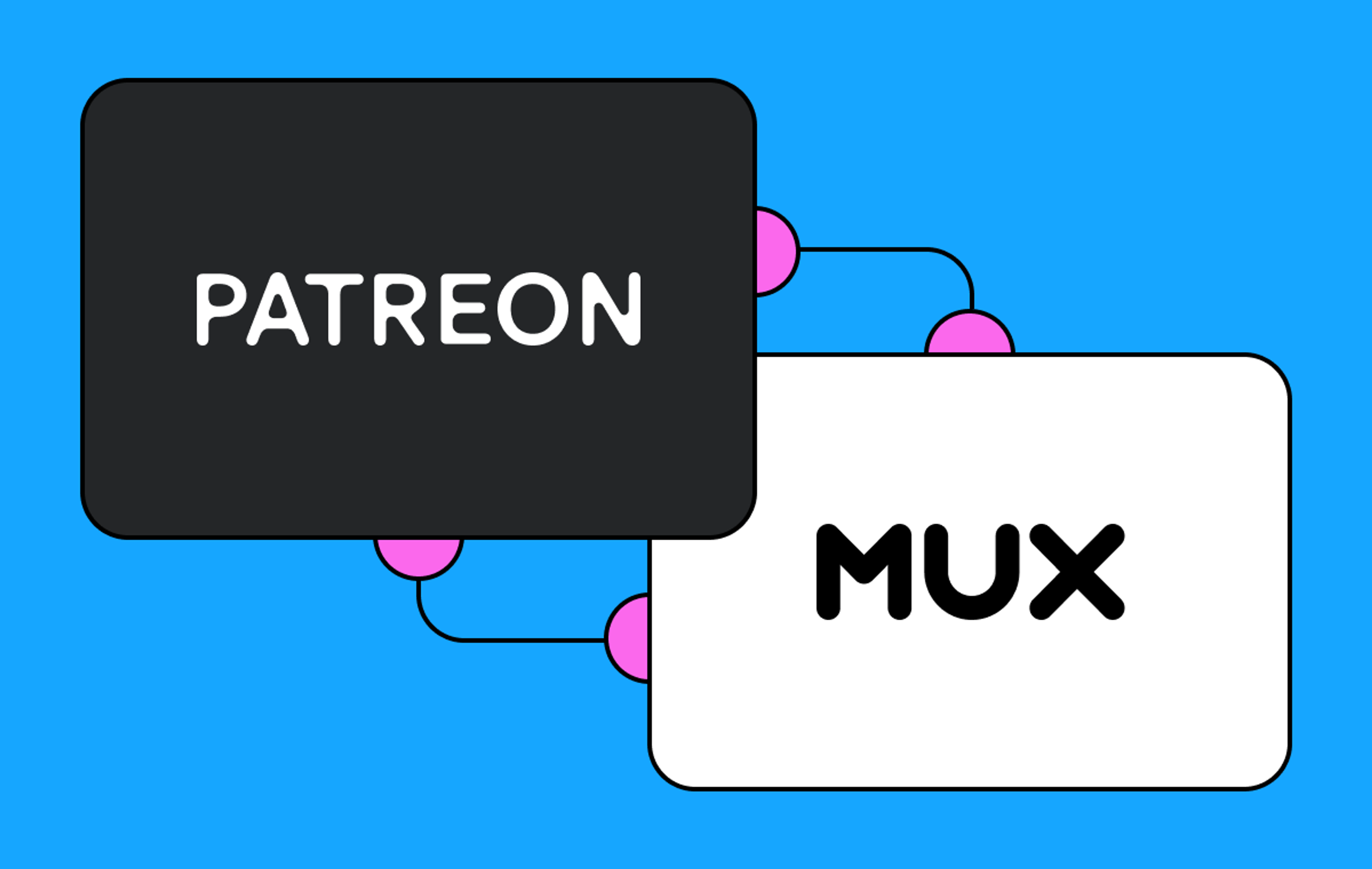 Patreon logo and Mux logo