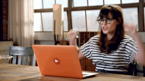 an image from new girl on a computer