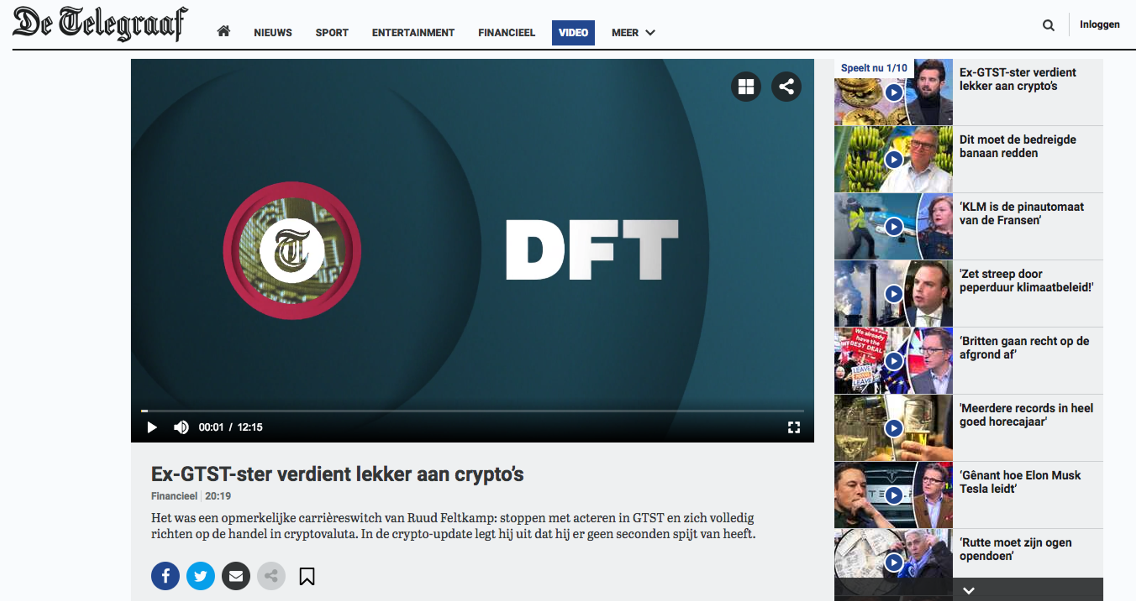 Video on De Telegraaf