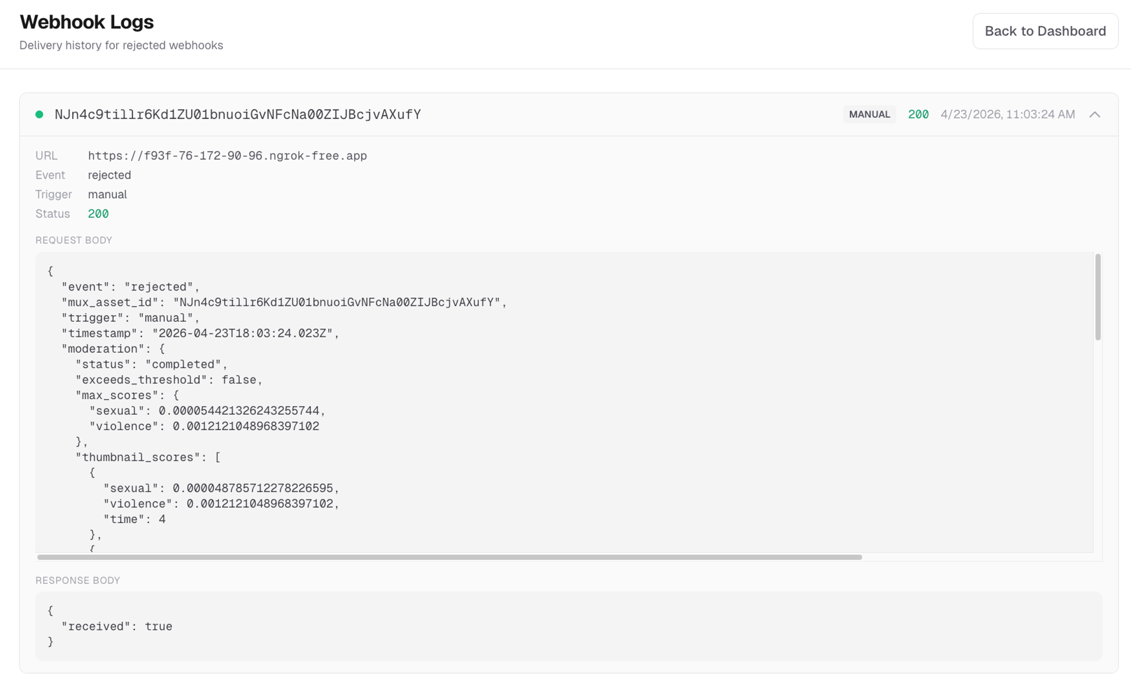 webhook delivery logs