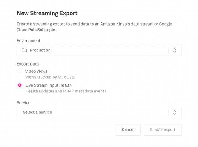 Export live stream health data to your cloud infrastructure in no time ...