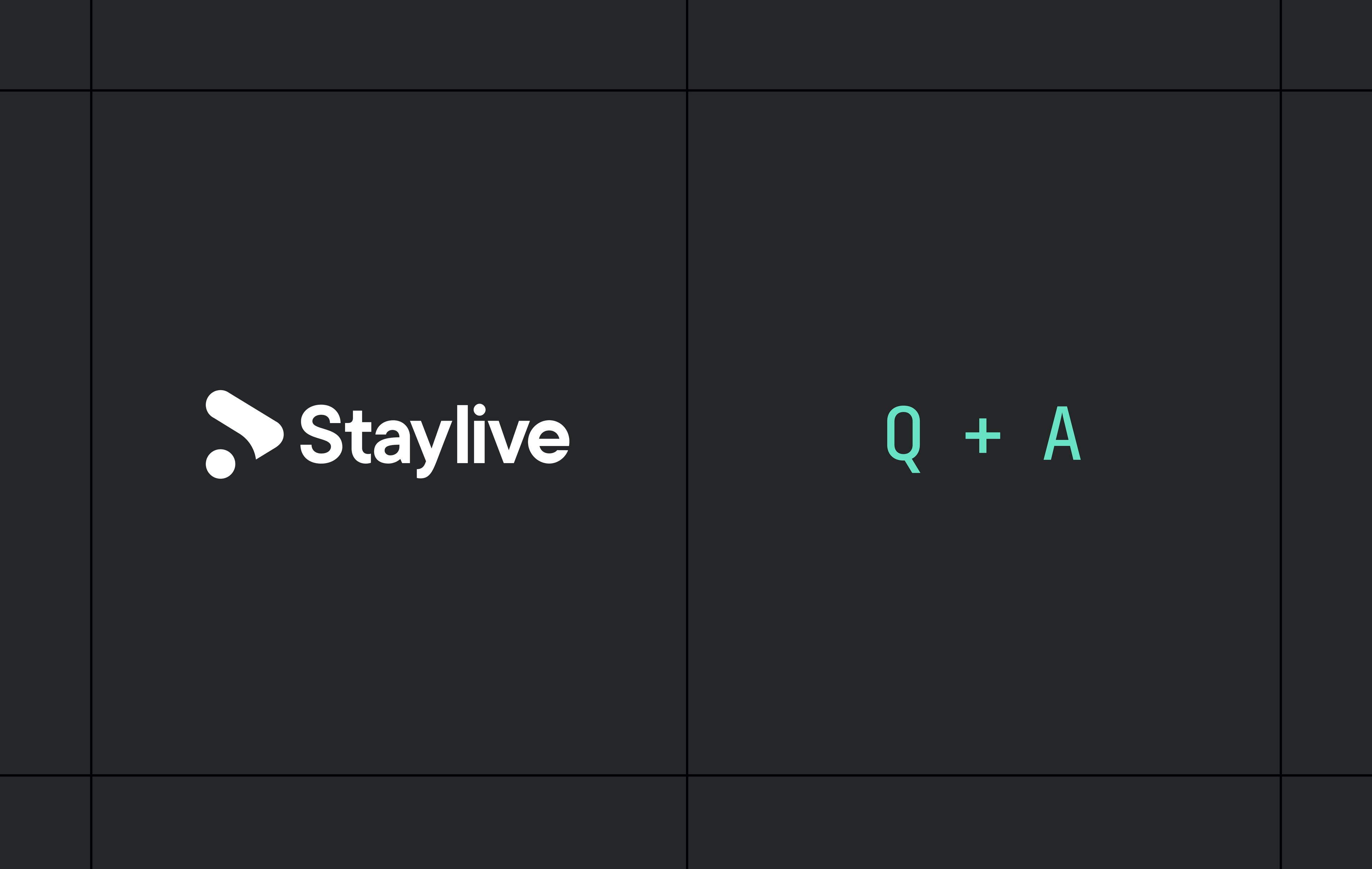 Staylive's logo next to Q+A