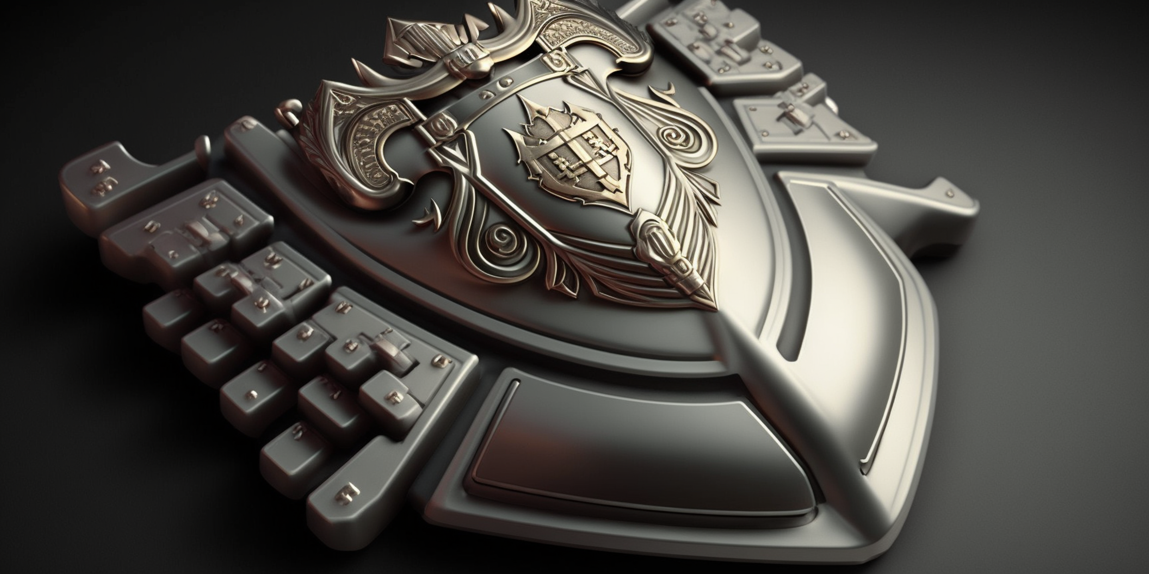 An AI generated render of a futuristic shield