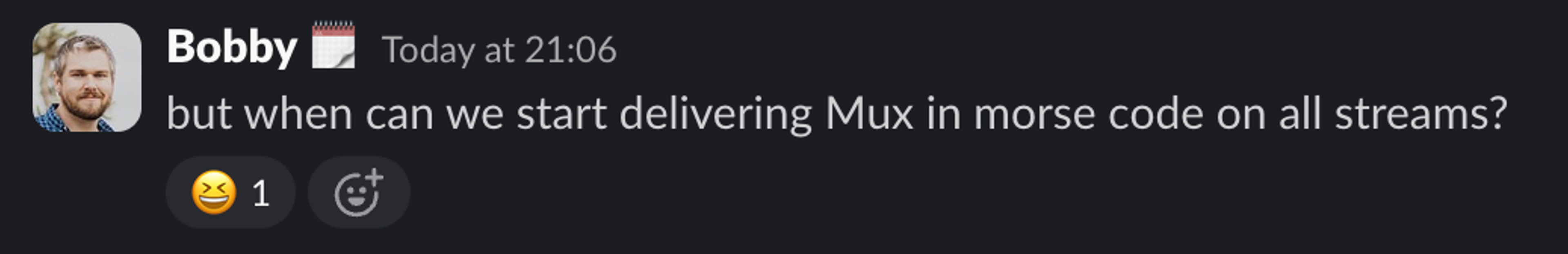 Screenshot of Bobby's Slack request