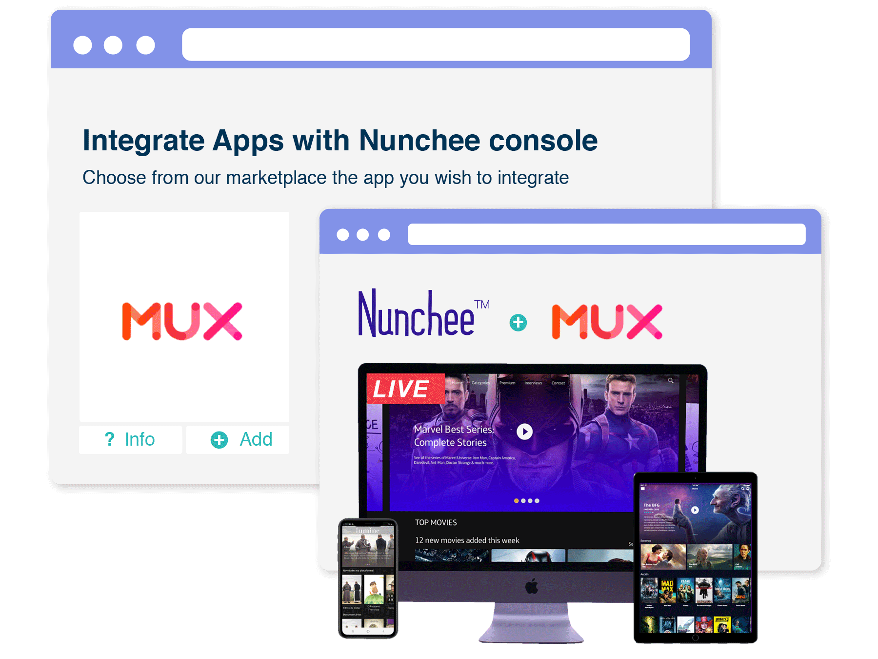 An image of Mux + Nunchee